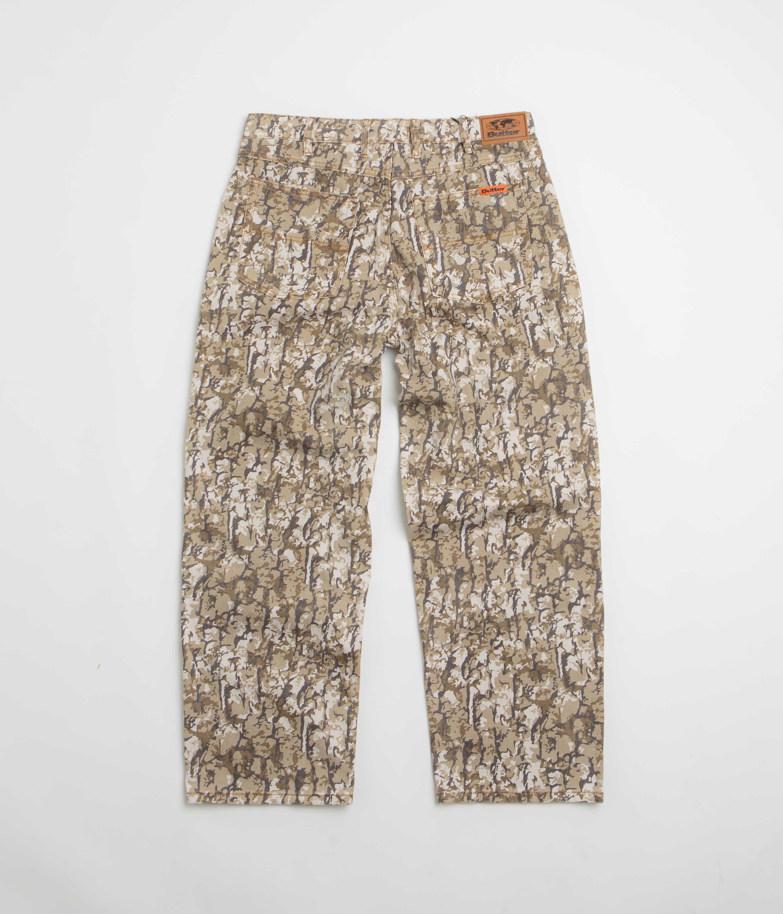 Butter Goods Tan Bark Camo Baggy Jeans - A Fashion Statement!