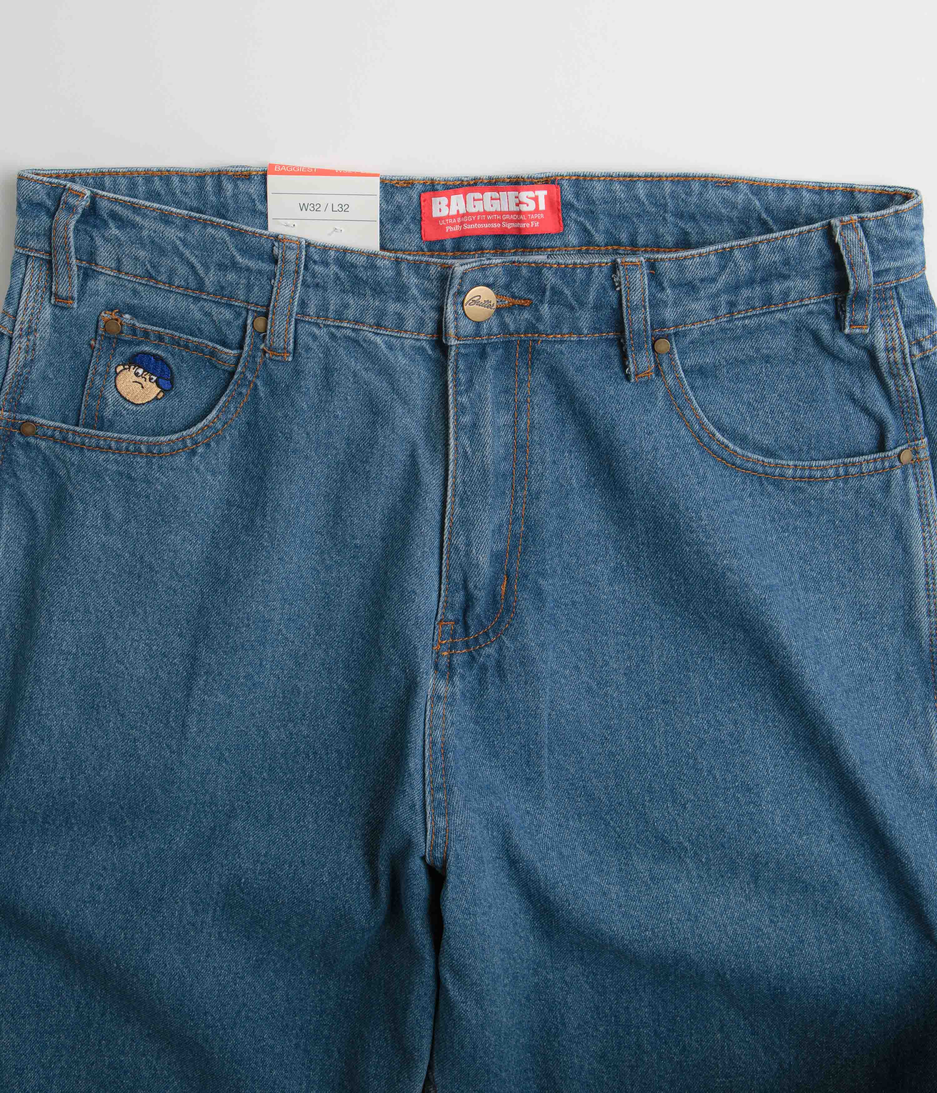 Butter Goods Santosuosso Washed Indigo Blue Jeans - A Skate Culture Essential