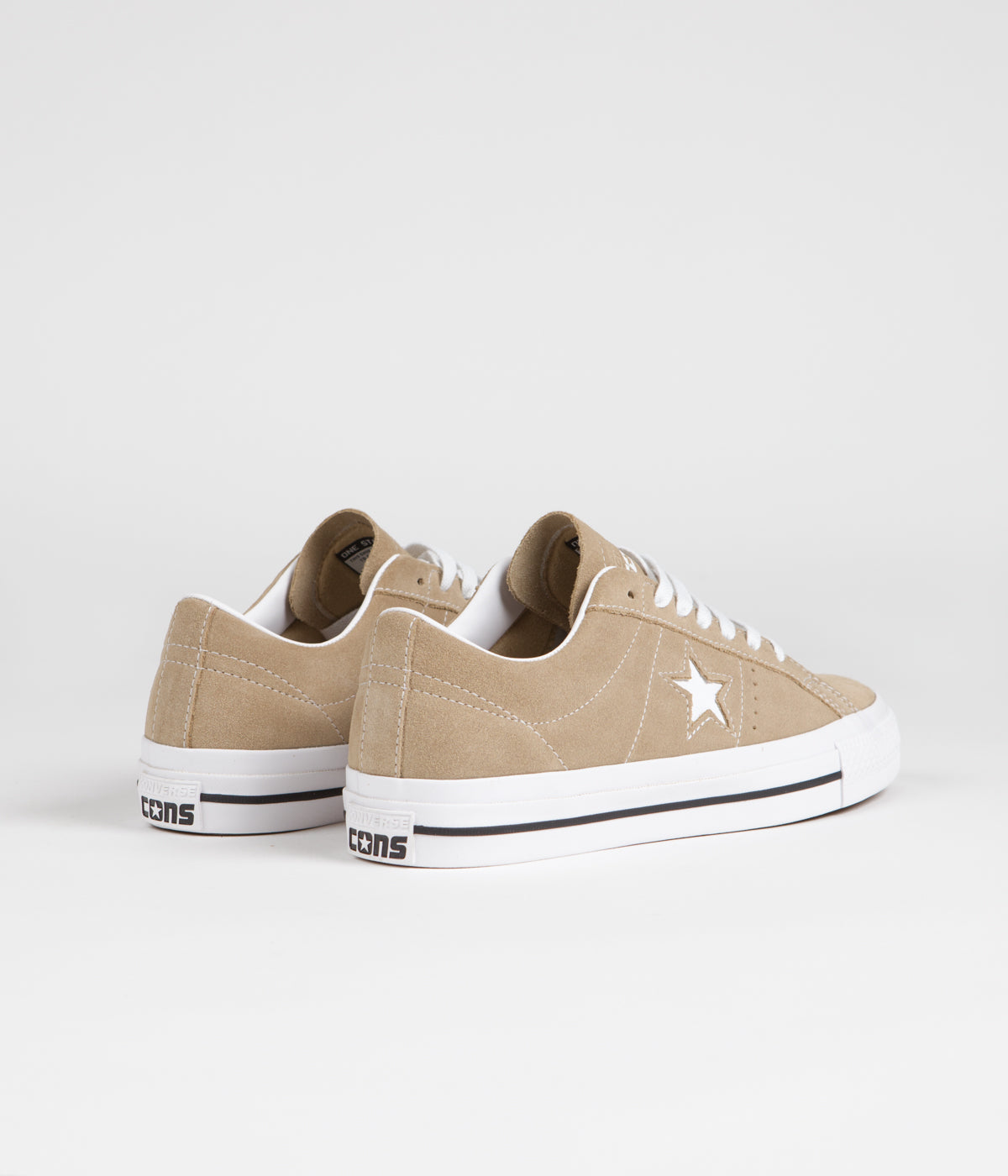 Converse One Star Pro Suede Ox Shoes - Nomad Khaki/Black/Egret: The Skateboarding Essential