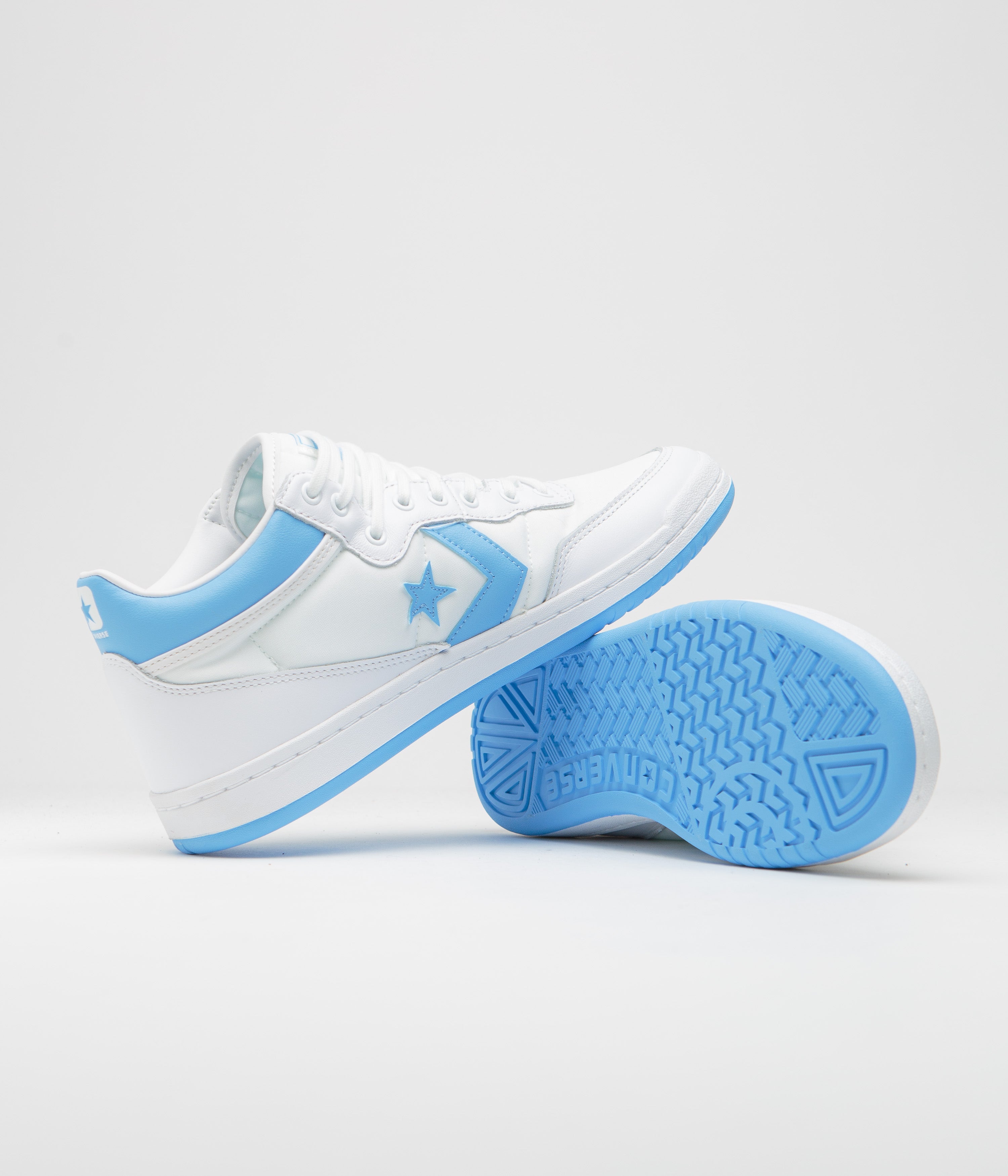 Converse Fastbreak Pro Mid Shoes - Stunning White / Light Blue Combo