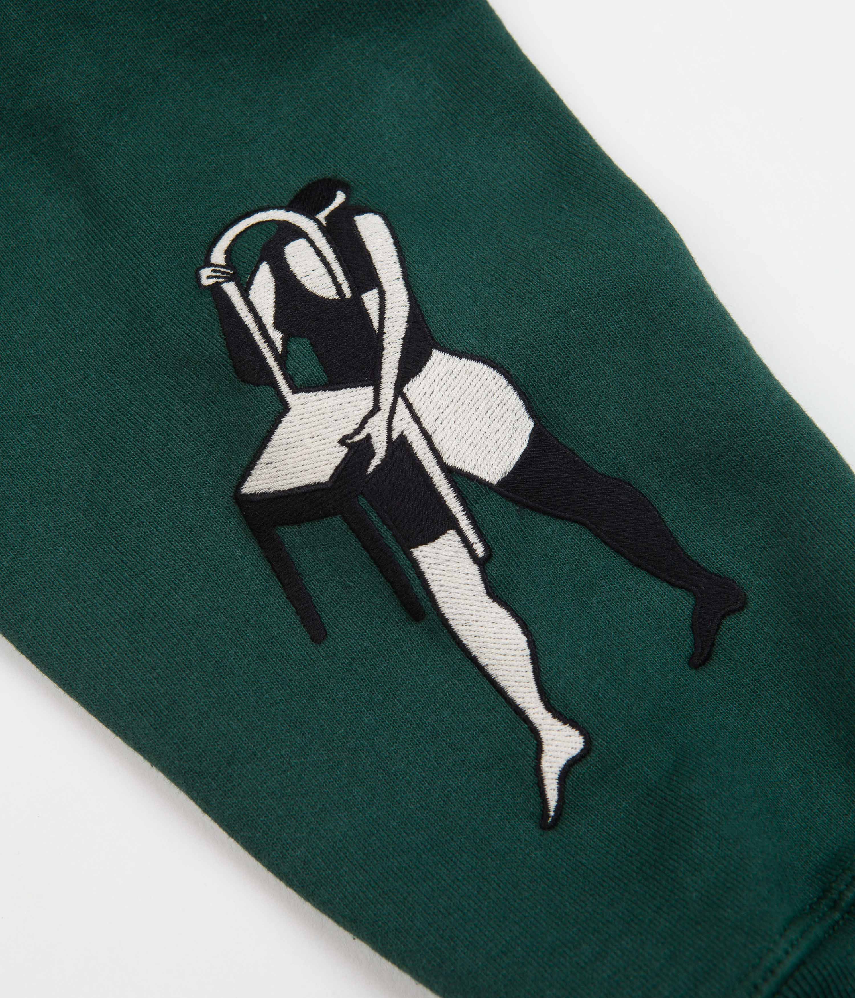 by Parra Life Experience Pine Green Half Zip Sweatshirt - A Must - Have!