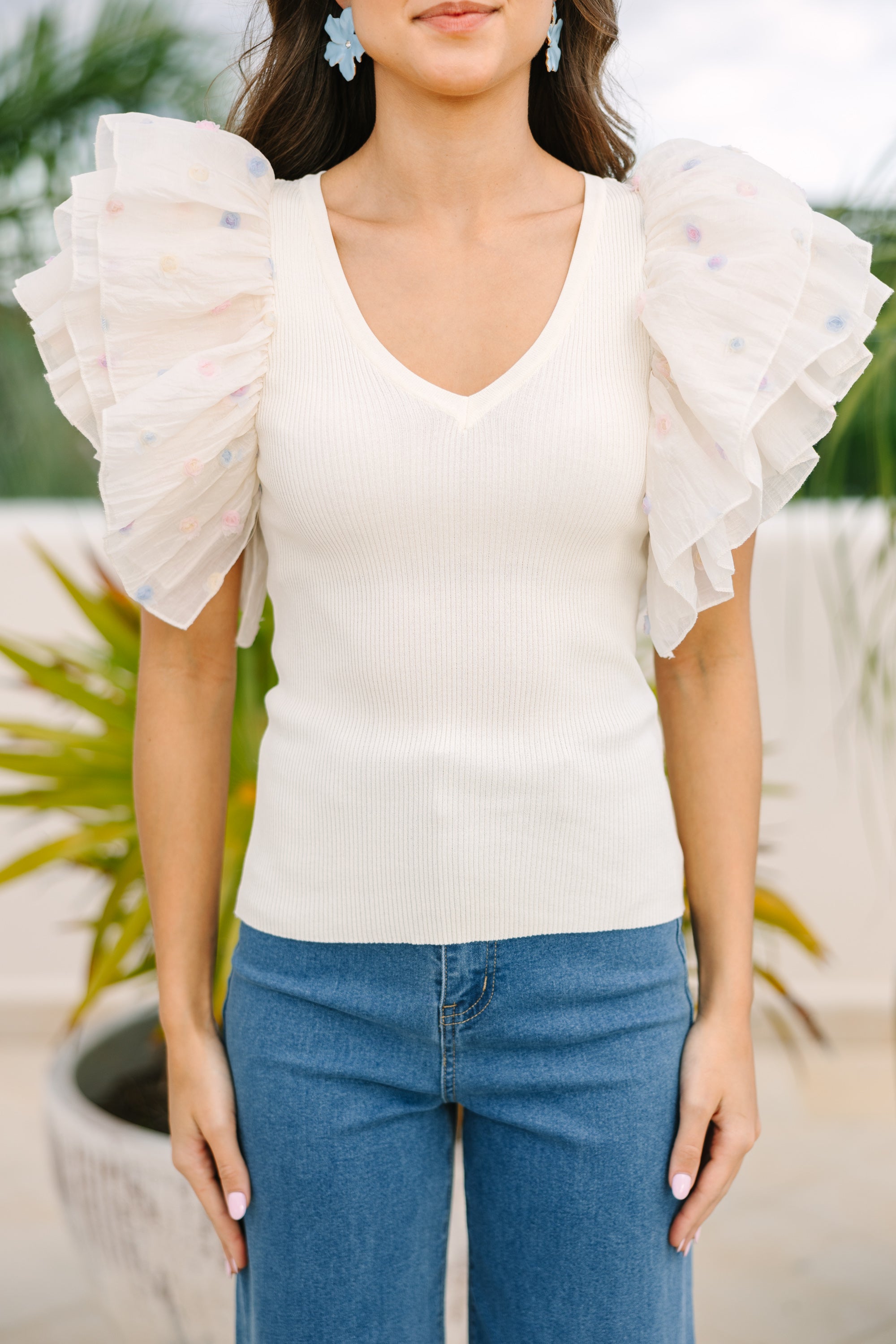 Gorgeous All In Cream White Blouse