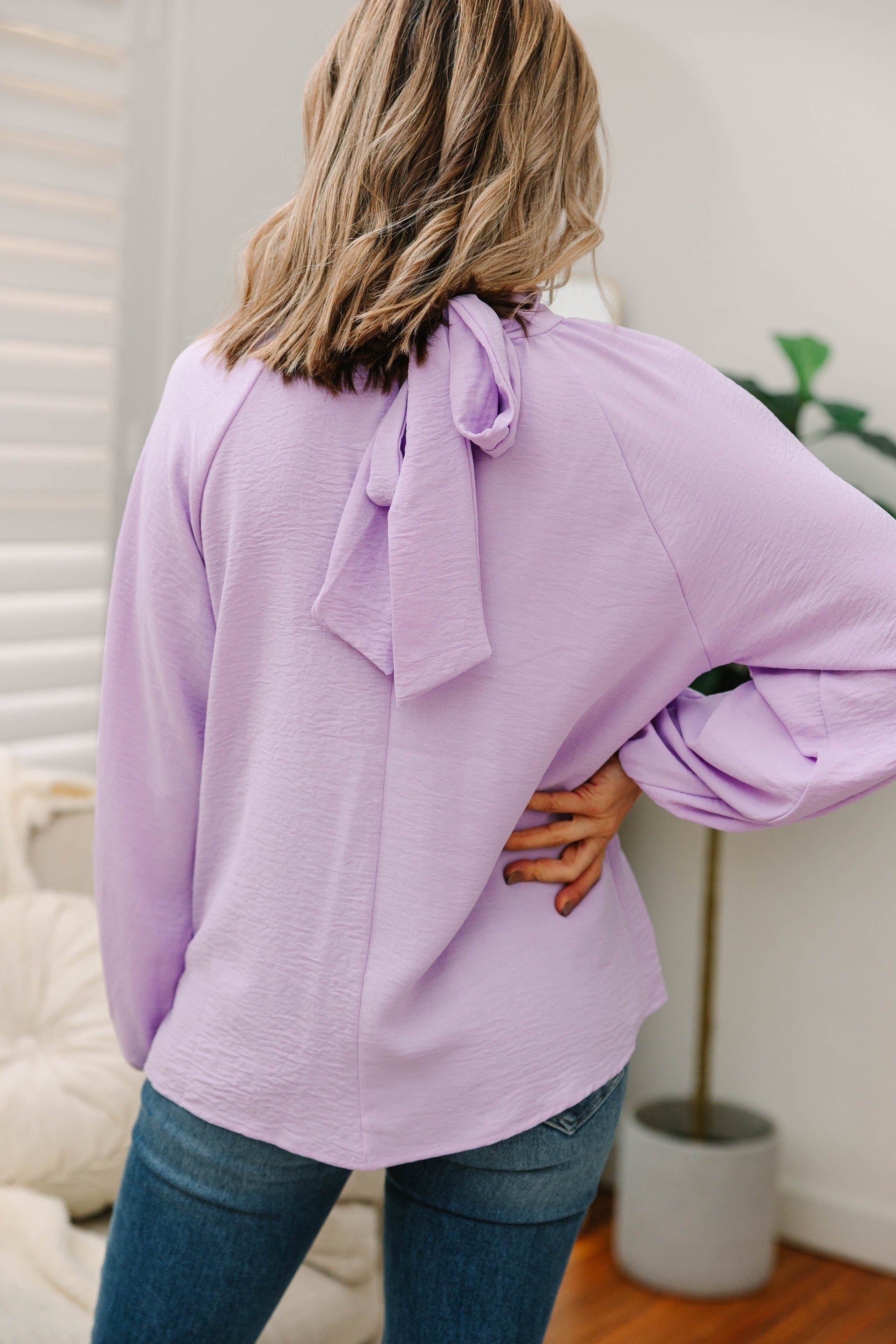 Enchanting All In Time Lavender Purple Blouse