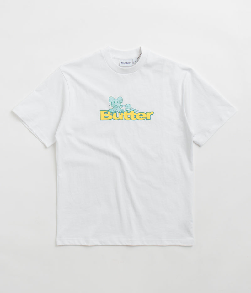 Butter Goods White Rat Logo T-Shirt - A Must-Have!