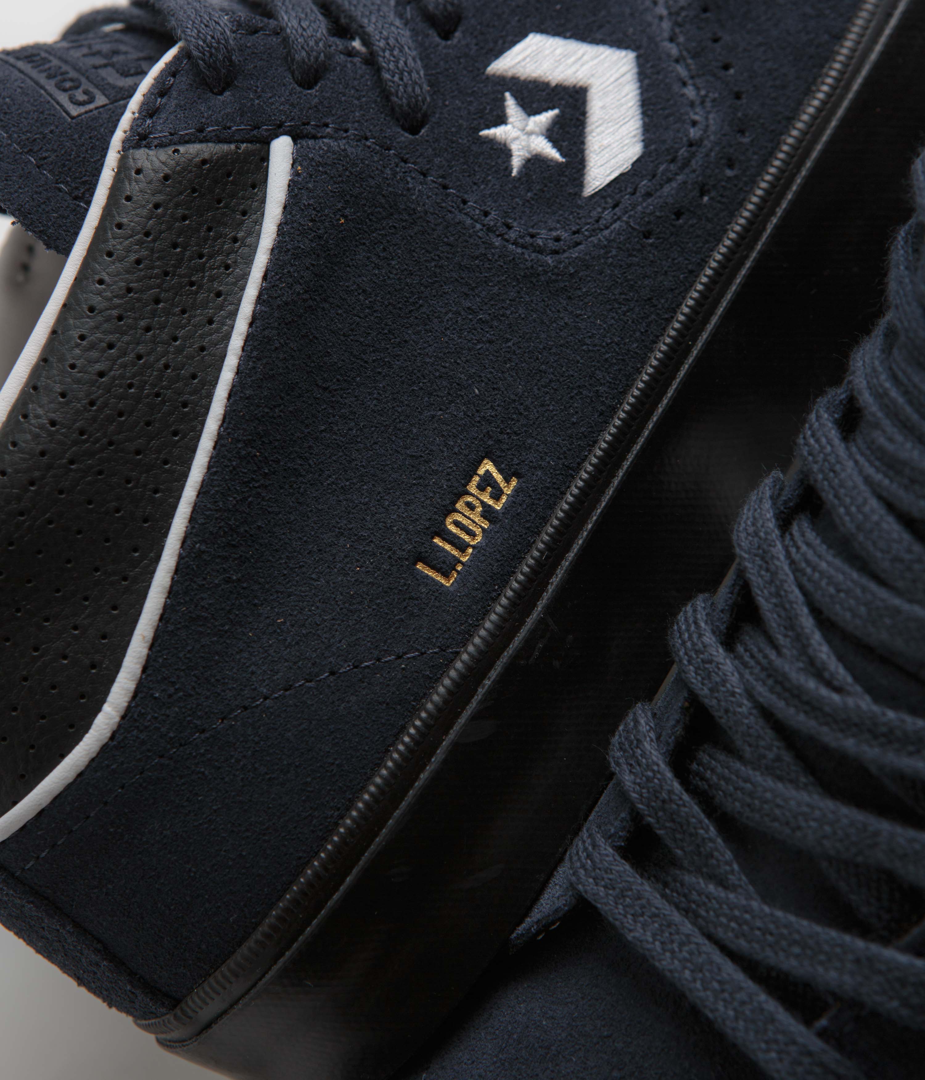Converse Cons Louie Lopez Pro Mid Shoes - Stunning Void, Black & White Blend