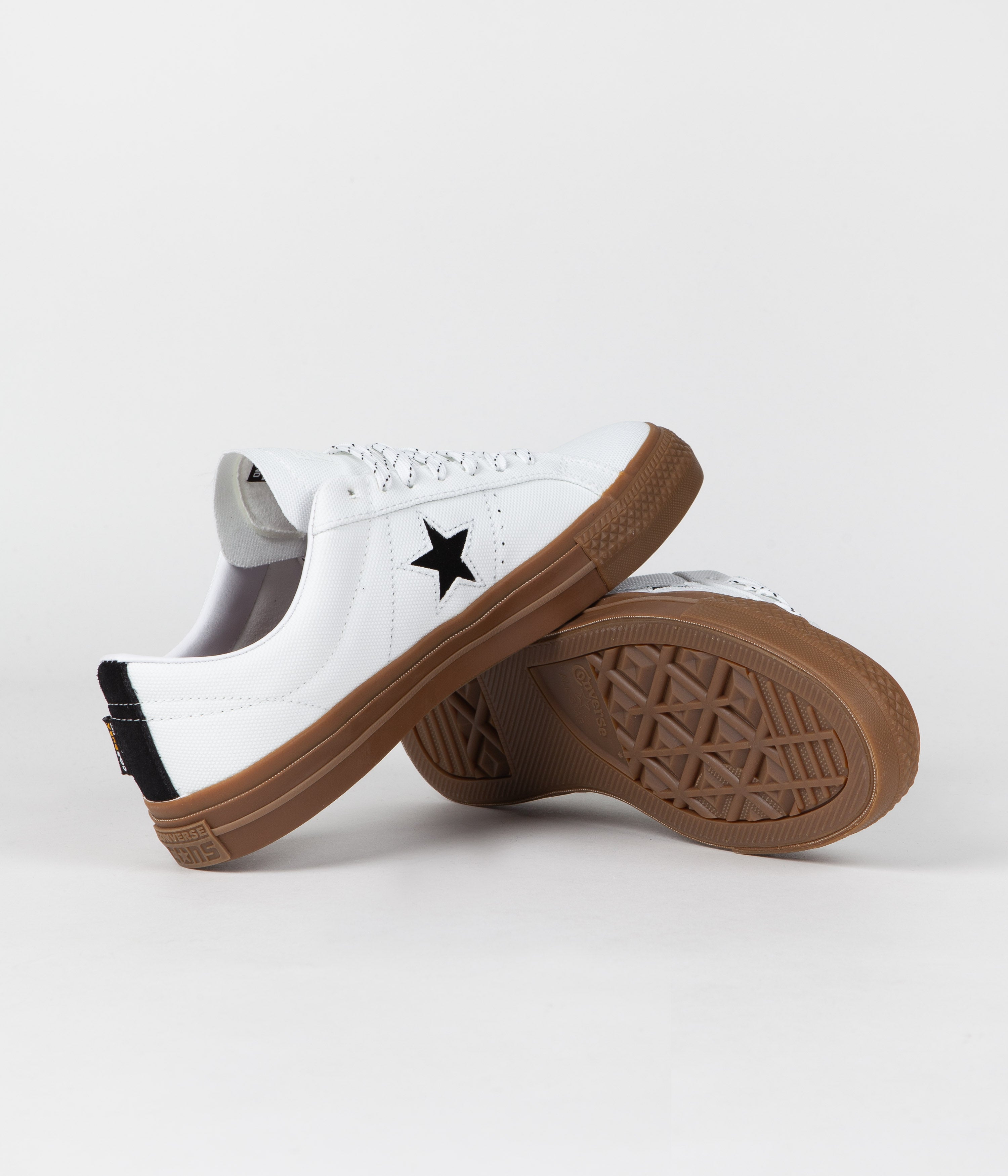 Converse One Star Pro Cordura Canvas Ox Shoes - Stylish White/Black/Dark Gum