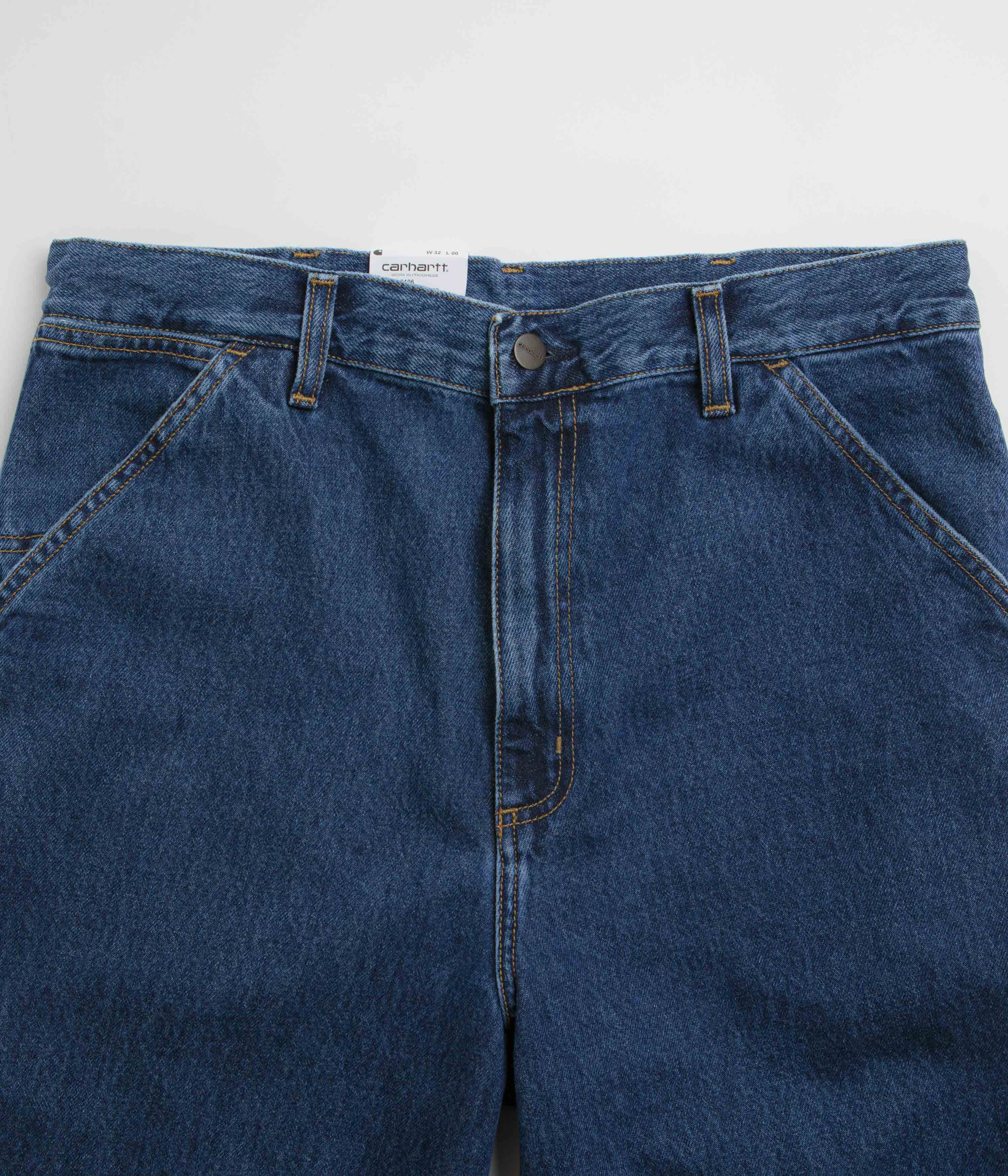Carhartt Stone Washed Blue Single Knee Shorts - A Must-Have for Workers!