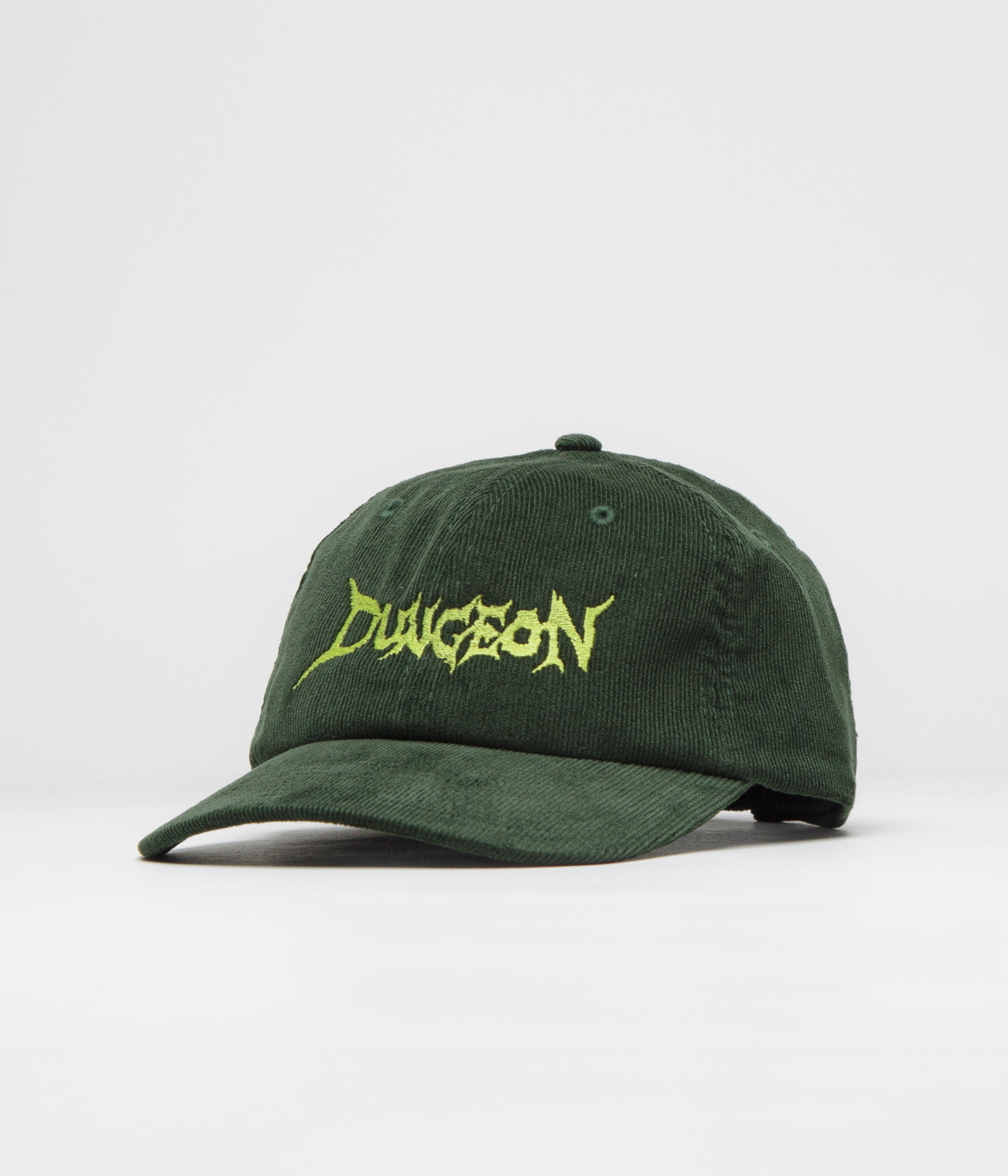 Dungeon Olive & Tennis Yellow Cord Embroidered Logo Cap - A Stylish Must-Have!