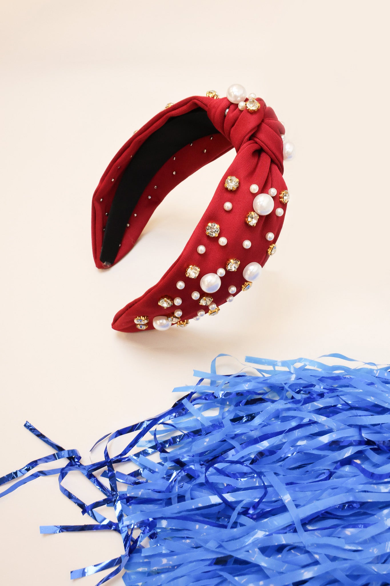 Gorgeous All In Maroon Embellished Headband - Grab Yours Now!