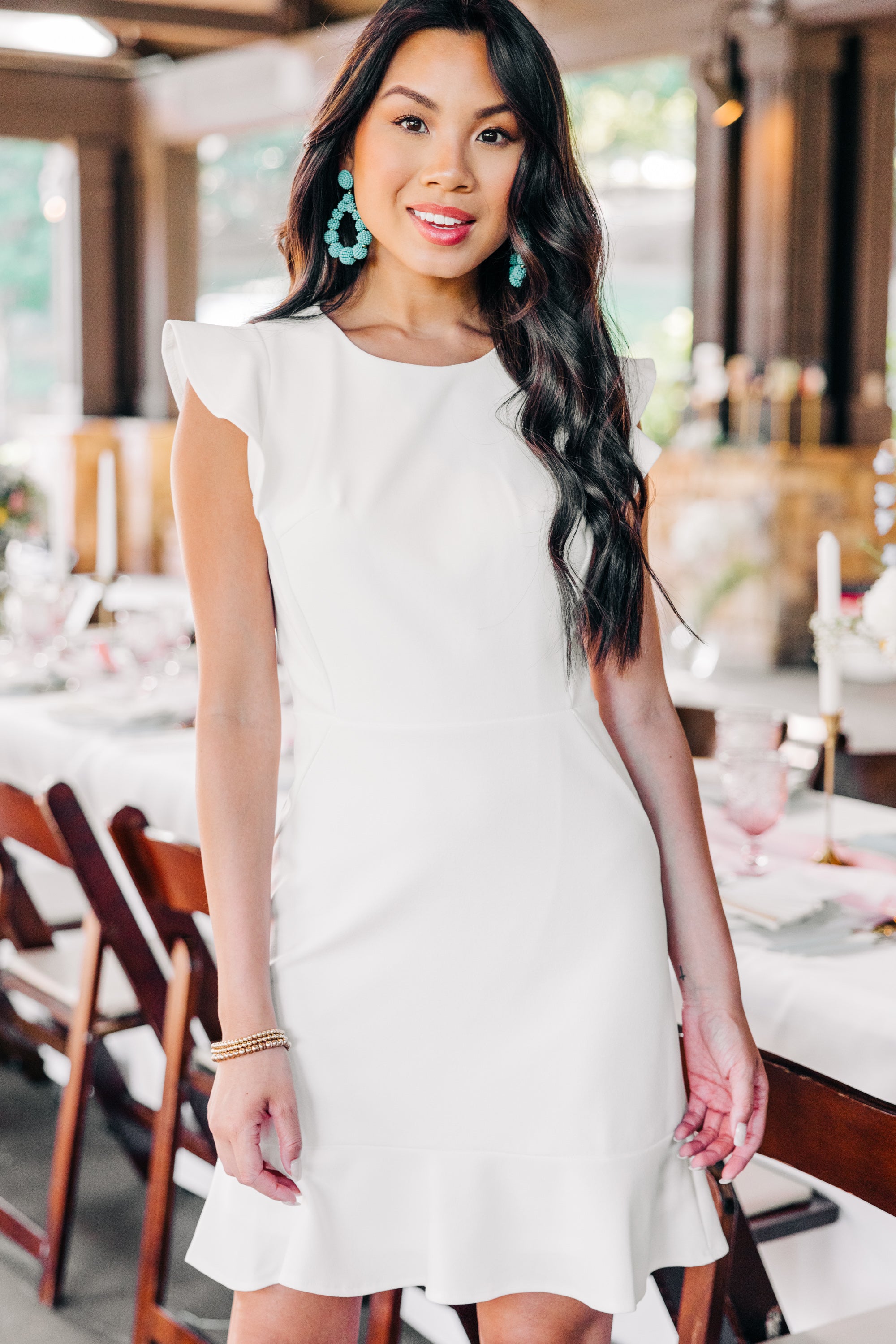 All My Life Stunning White Ruffled Dress