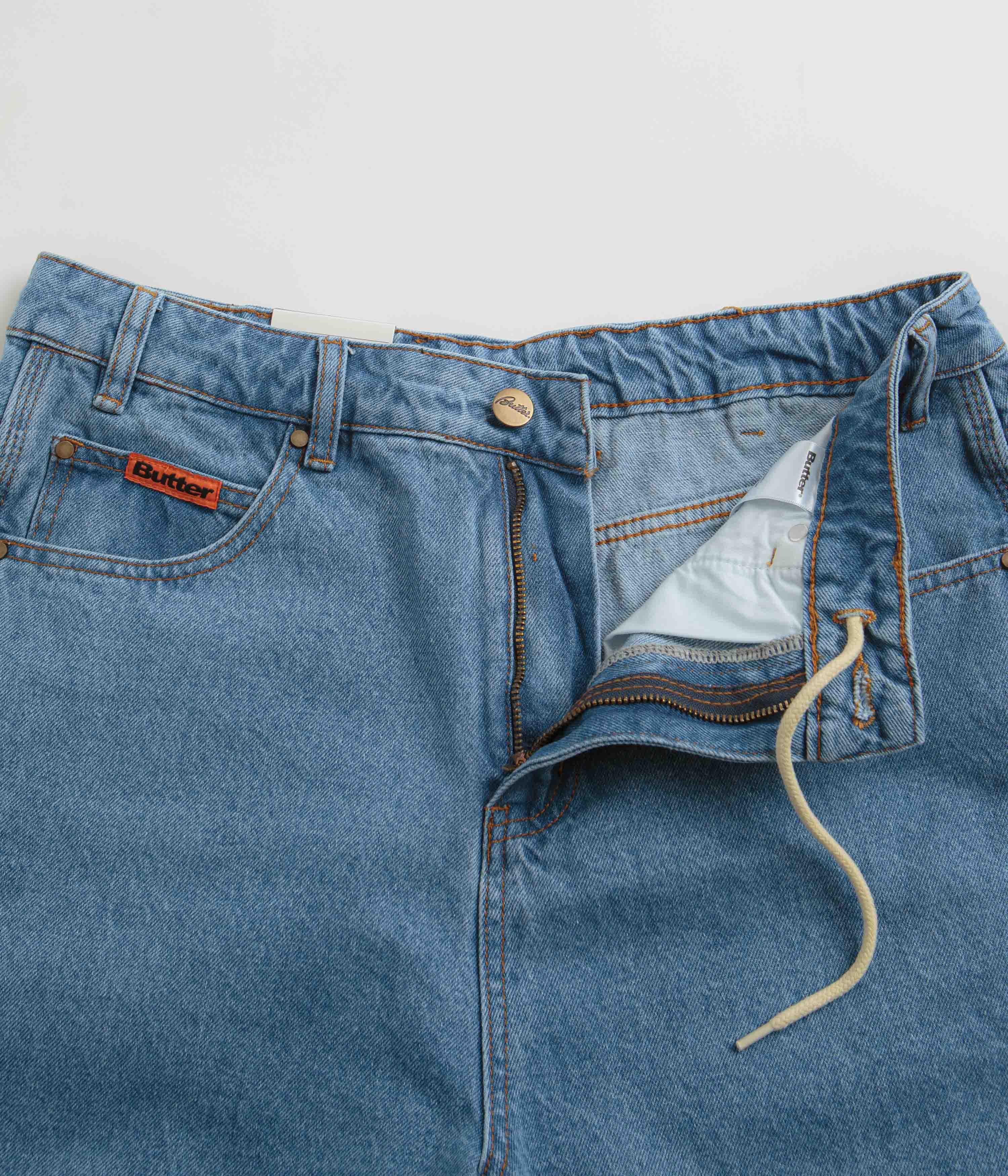Butter Goods Washed Indigo Baggy Denim Shorts - A Skate Style Essential