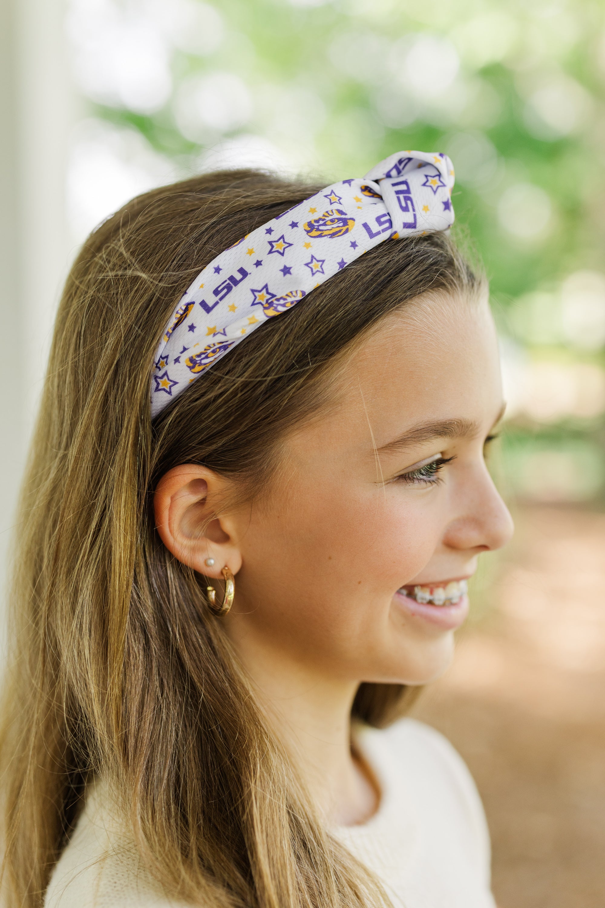 LSU Purple Knotted Headband: Let Girls Shine on Game Days!