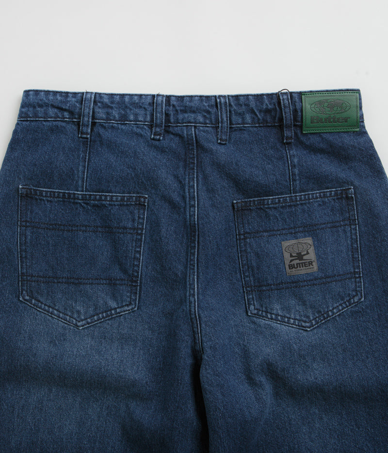 Butter Goods Wide Cut Jeans - Stunning Washed Slub Blue