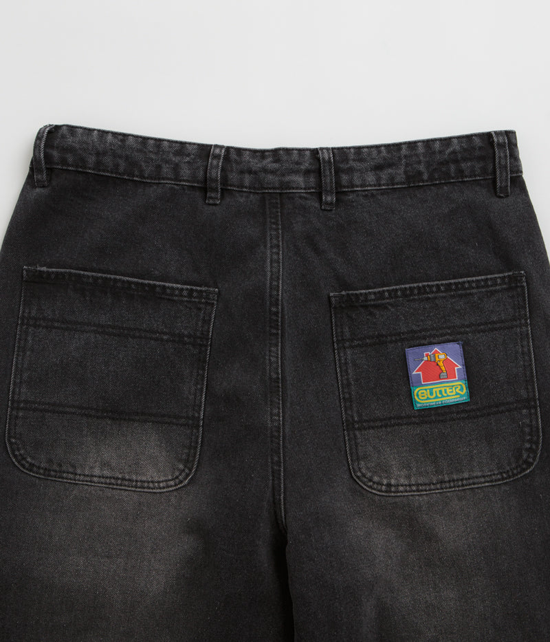 Butter Goods Distressed Black Work Pants - Trendy and Durable
