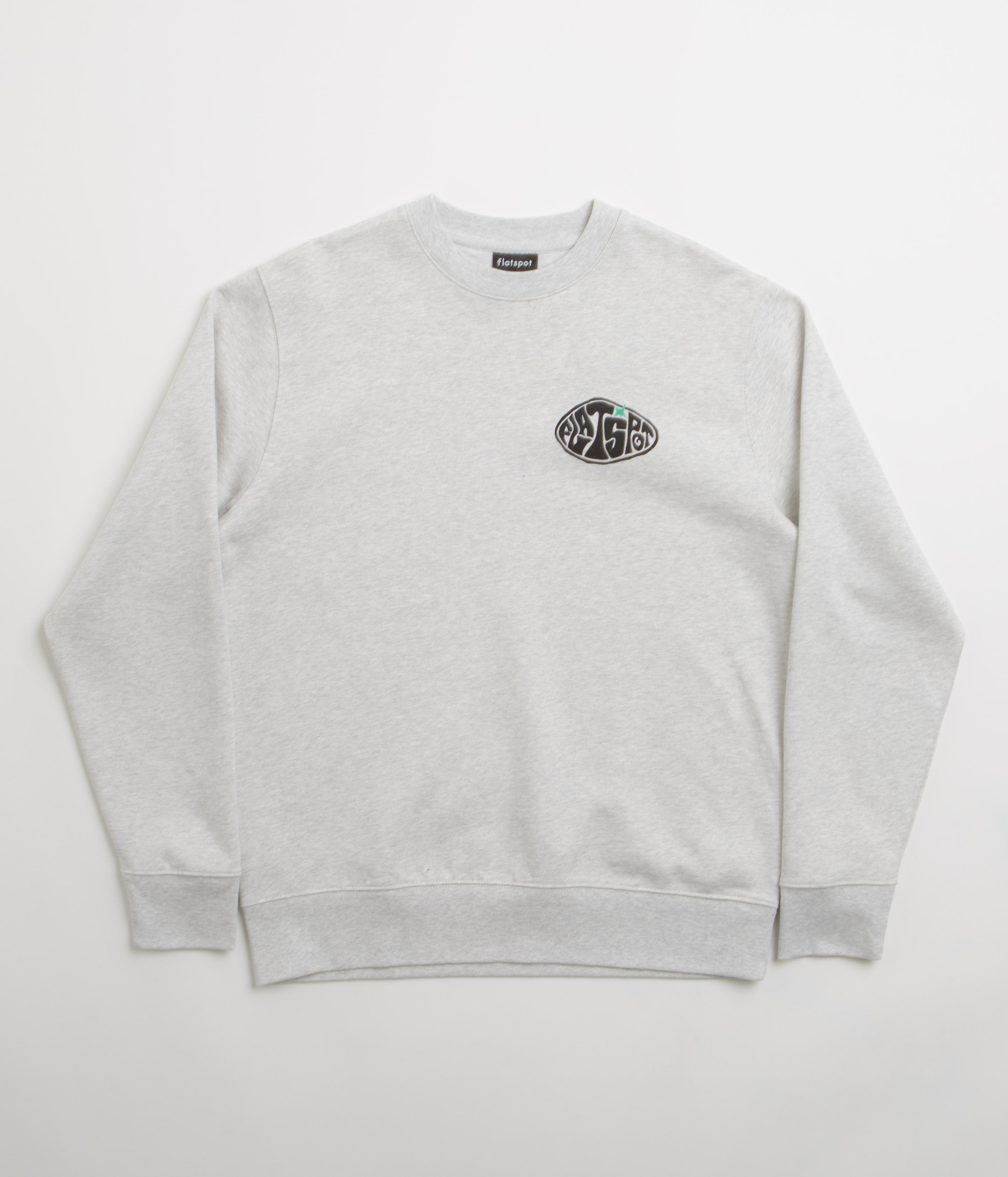Stylish Flatspot Hole Crewneck Sweatshirt in Cool Heather Grey