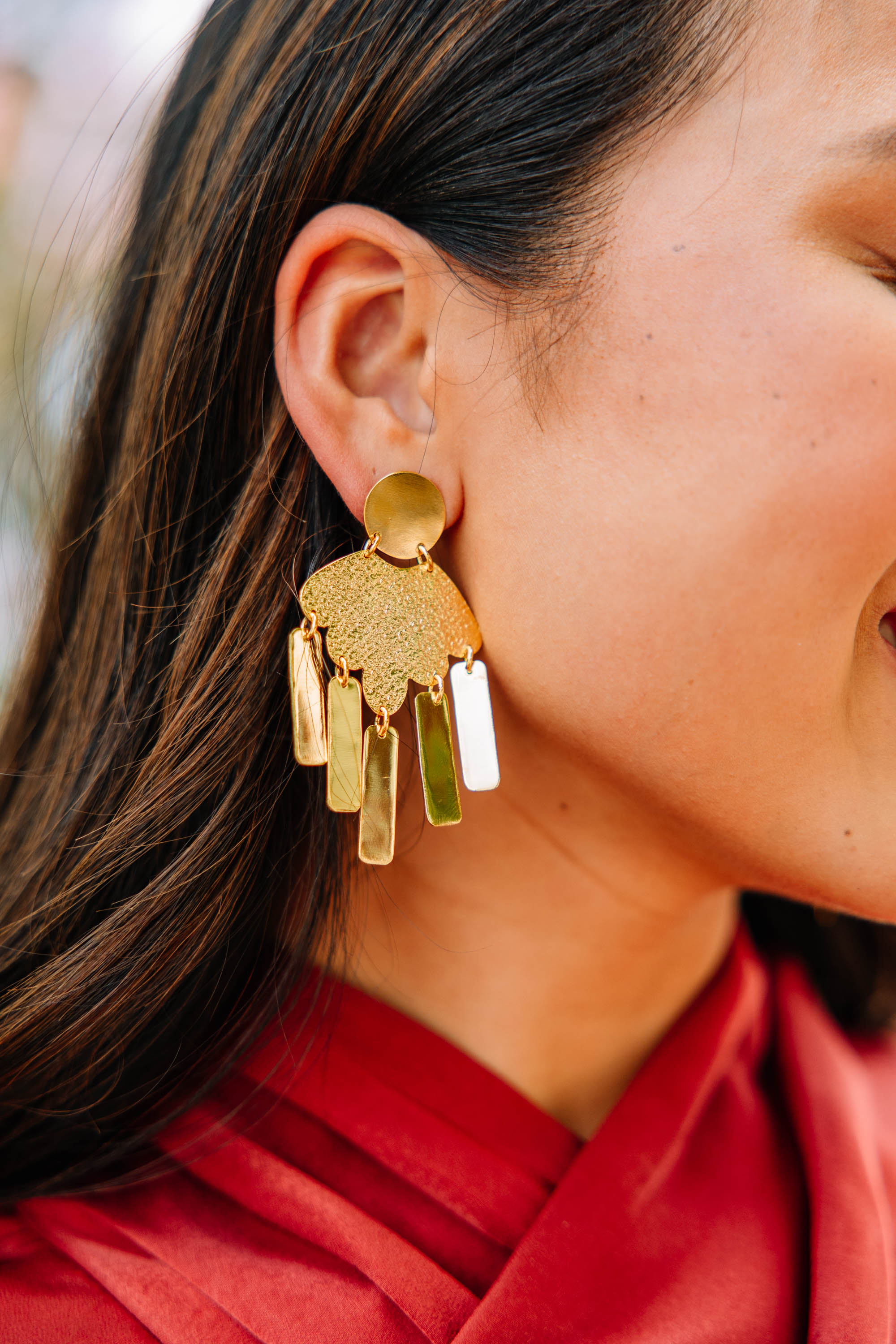 Gorgeous All On You Gold Earrings