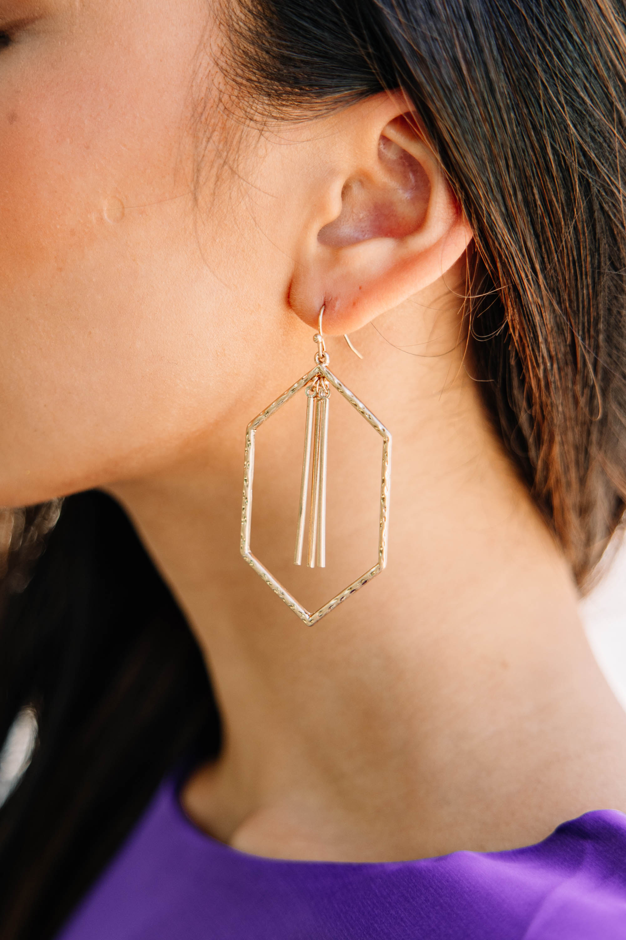 Gorgeous Got It All Gold Textured Earrings
