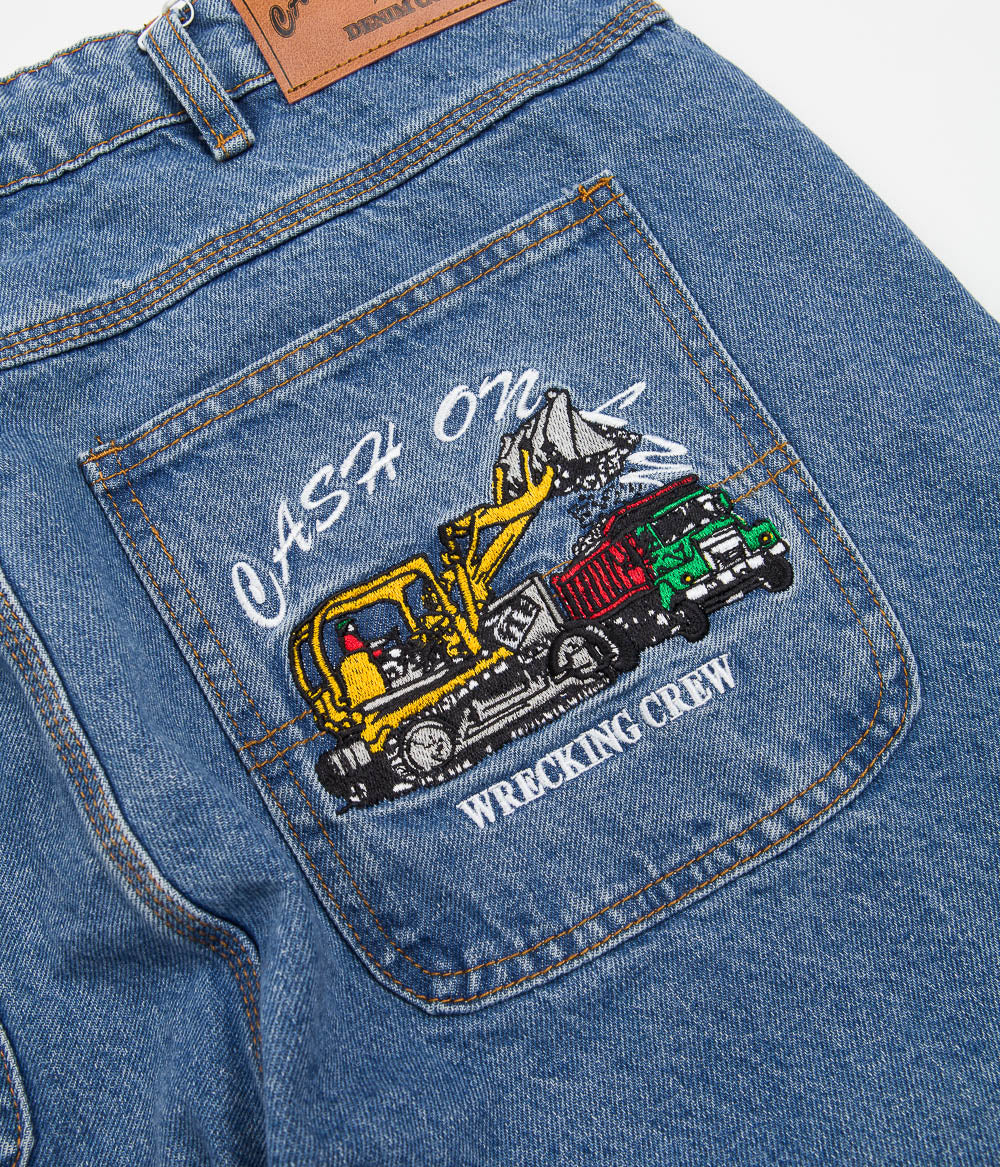Cash Only Wrecking Baggy Jeans - Washed Indigo: A Skate Culture Icon