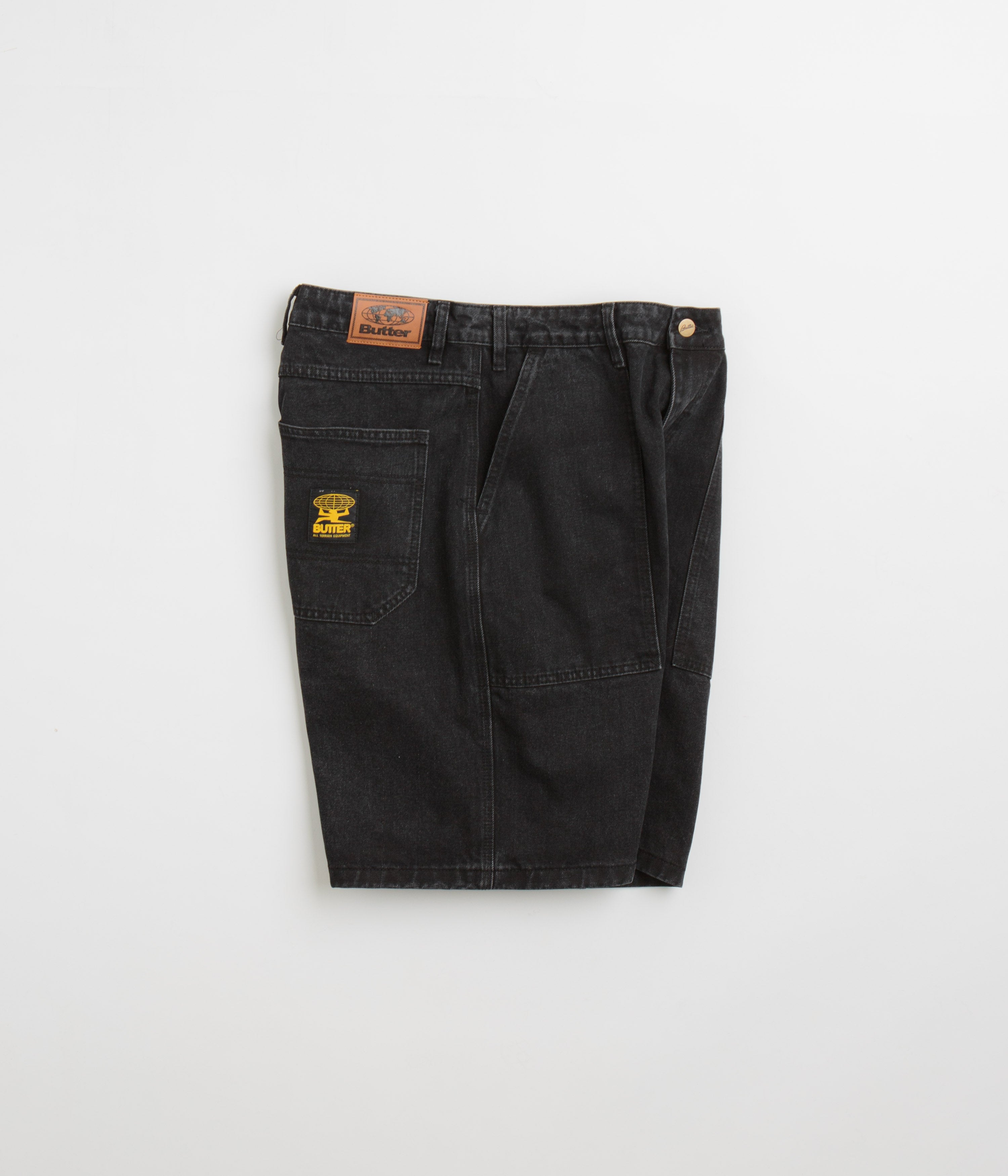 Butter Goods Washed Black Patch Pocket Denim Shorts - Stylish and Comfortable