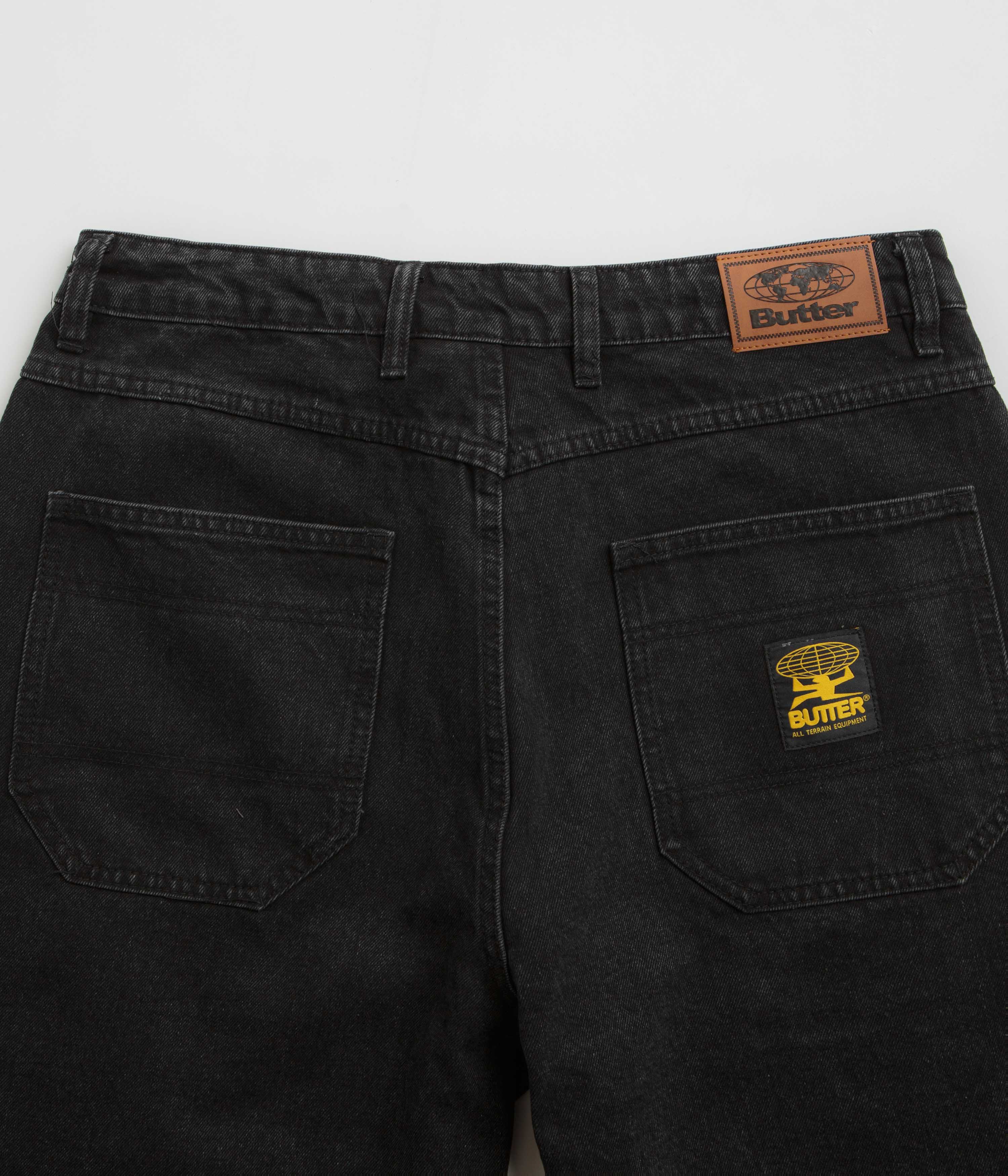 Butter Goods Washed Black Patch Pocket Denim Shorts - Stylish and Comfortable