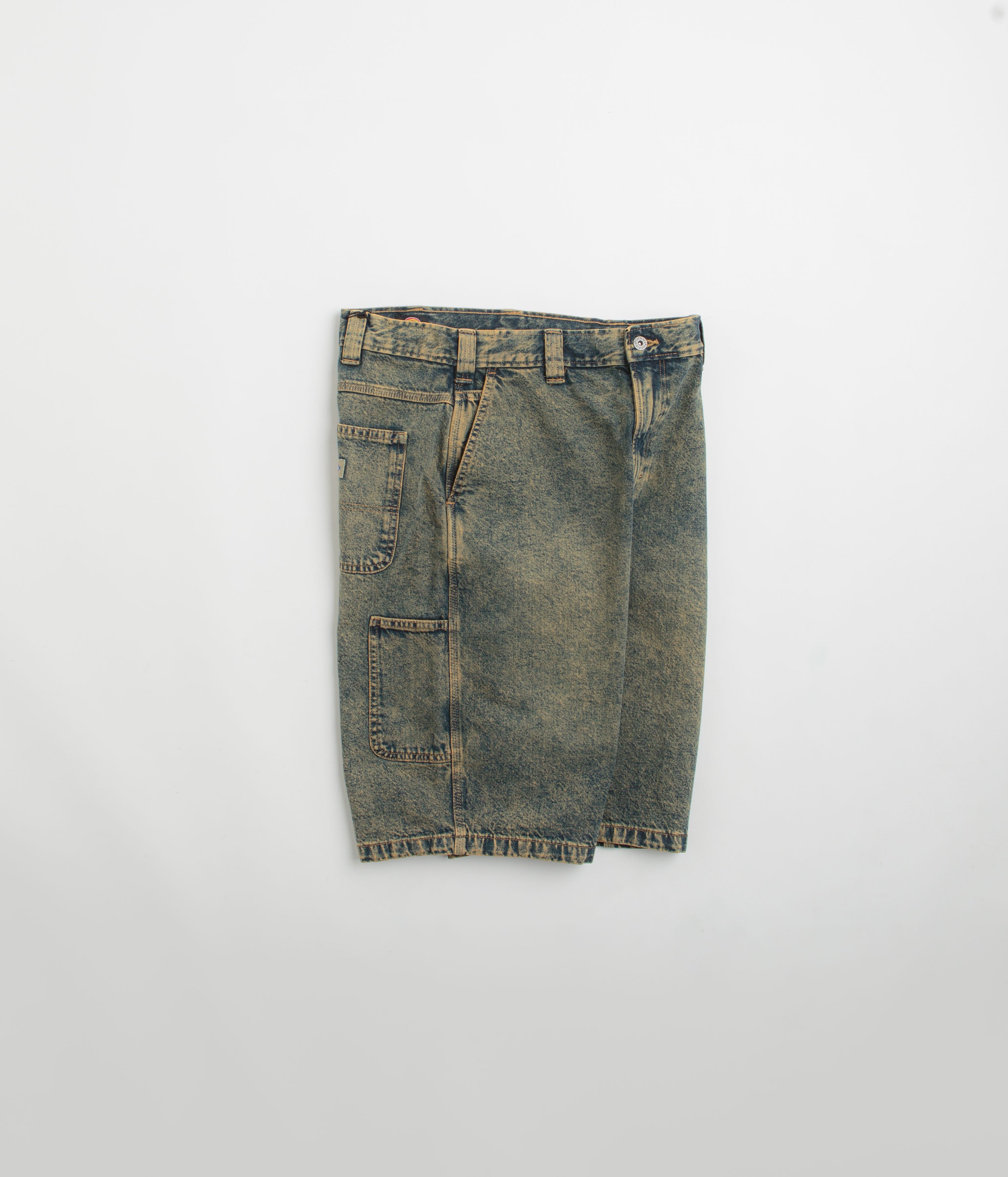 Dickies Madison Denim Shorts - Stunning Yellow Fade Indigo