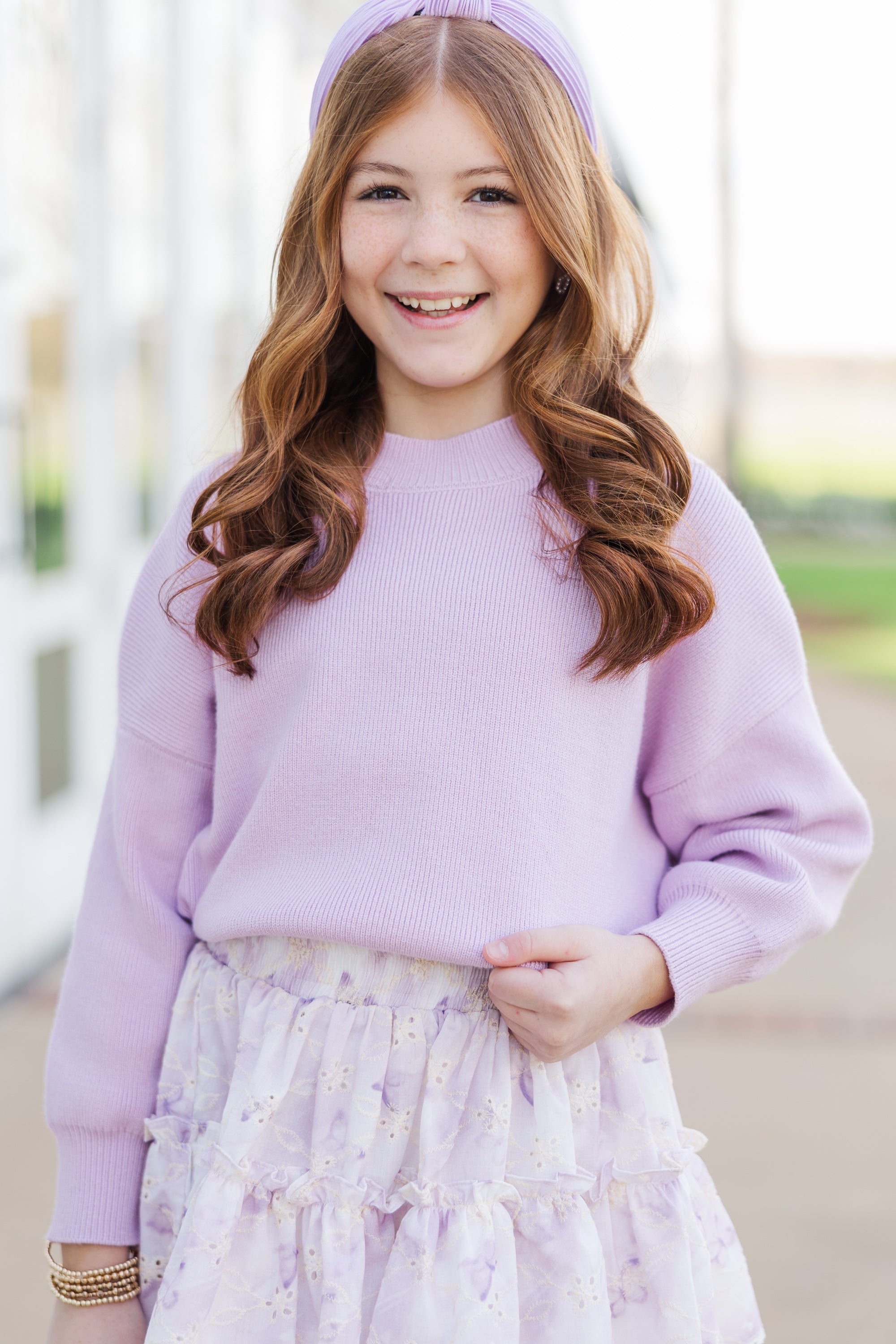 Girls' Perfectly You Lavender Dream Sweater