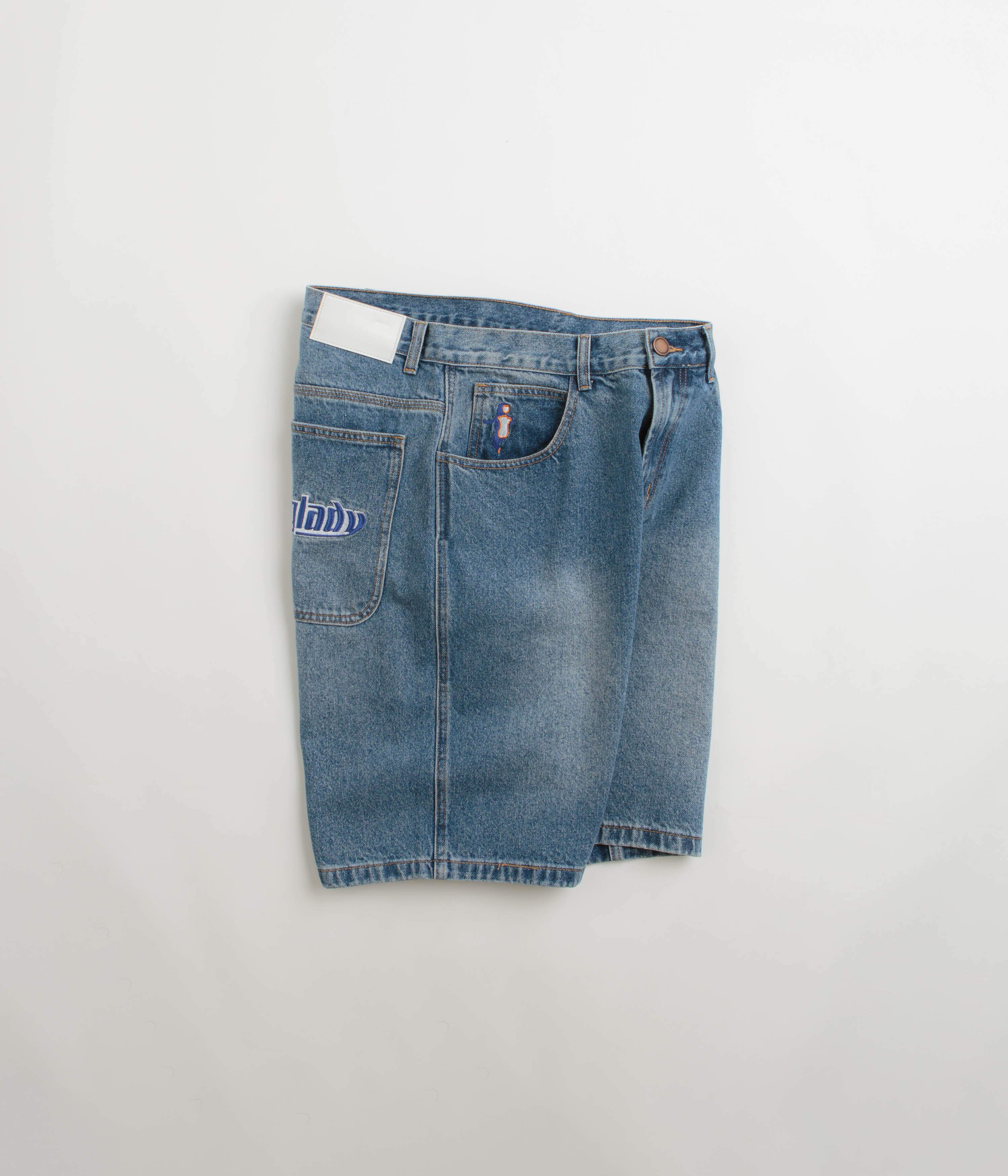 Baglady Acid Wash Warp Denim Shorts - A Trendy Unisex Must-Have