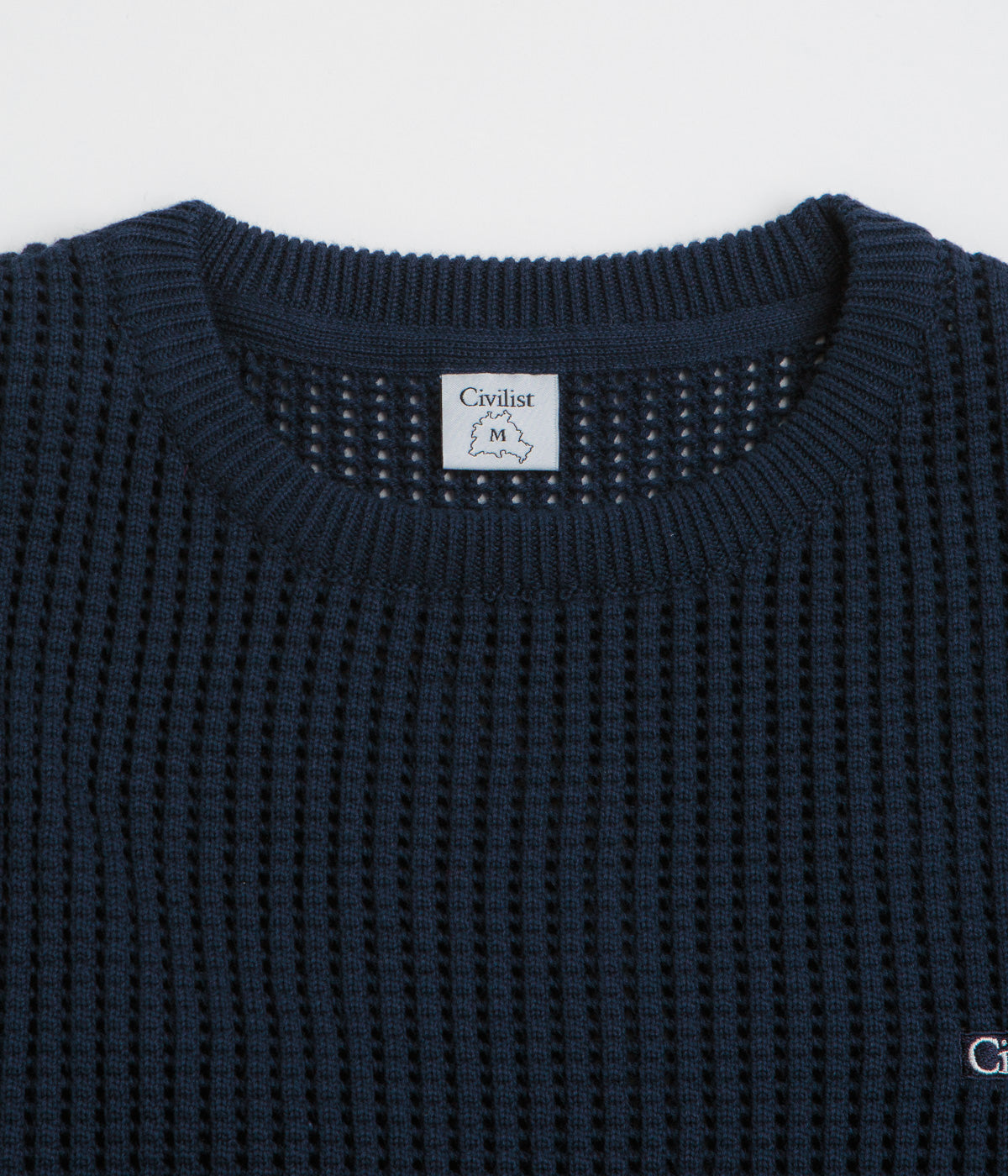 Navy Civilist Loose Gauge Knit Sweatshirt - A Must - Have!