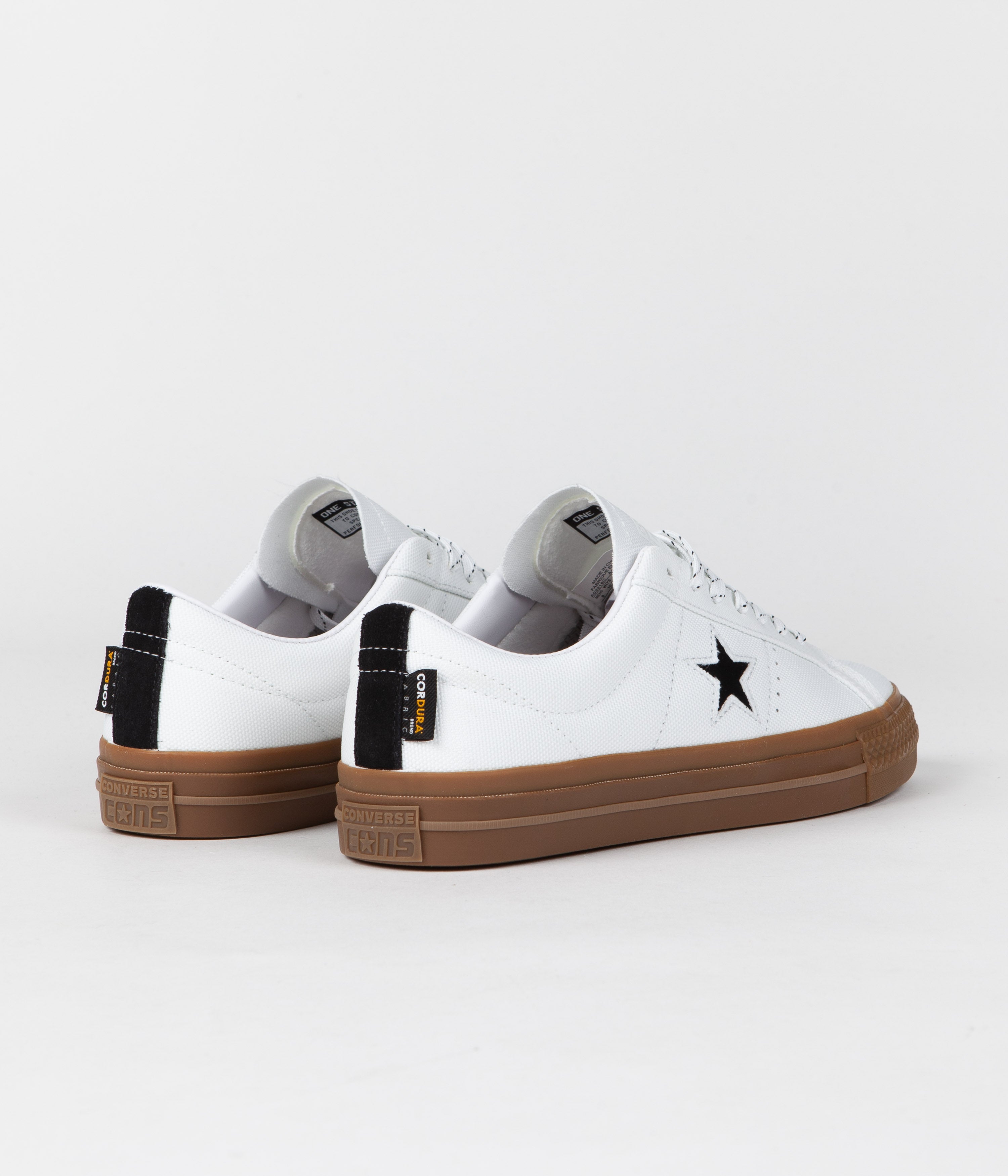 Converse One Star Pro Cordura Canvas Ox Shoes - Stylish White/Black/Dark Gum