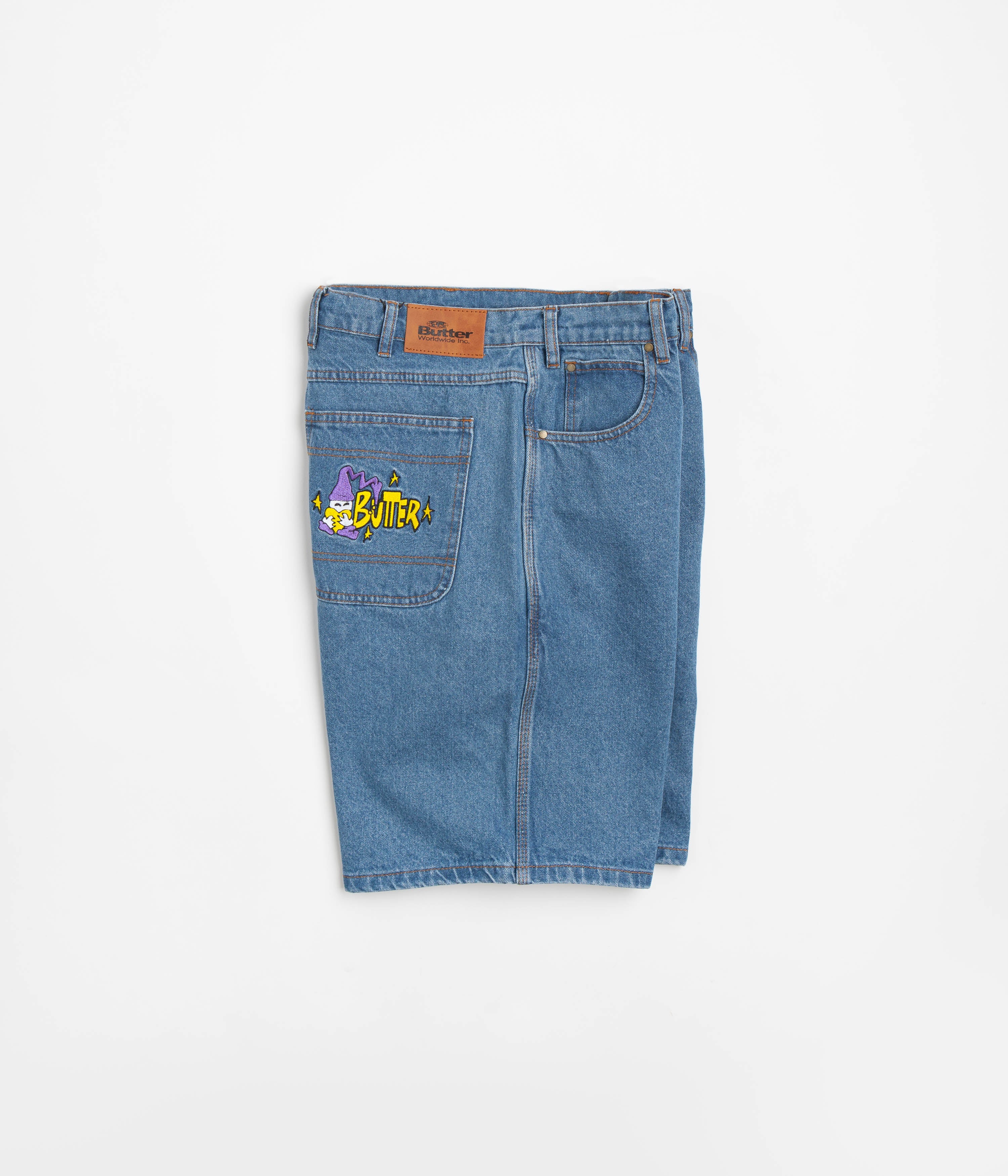 Butter Goods Wizard Washed Indigo Denim Shorts - A Skate Culture Essential!