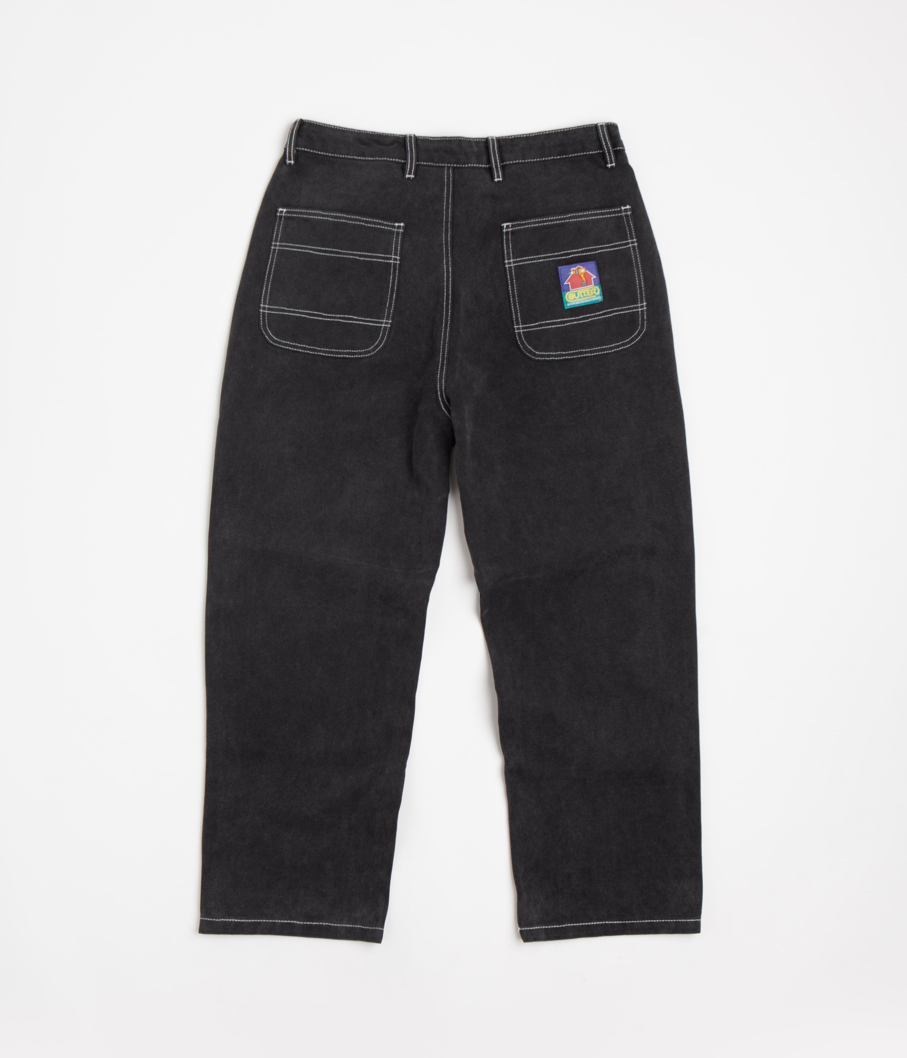 Butter Goods Washed Black Double Knee Work Pants - A Must - Have!