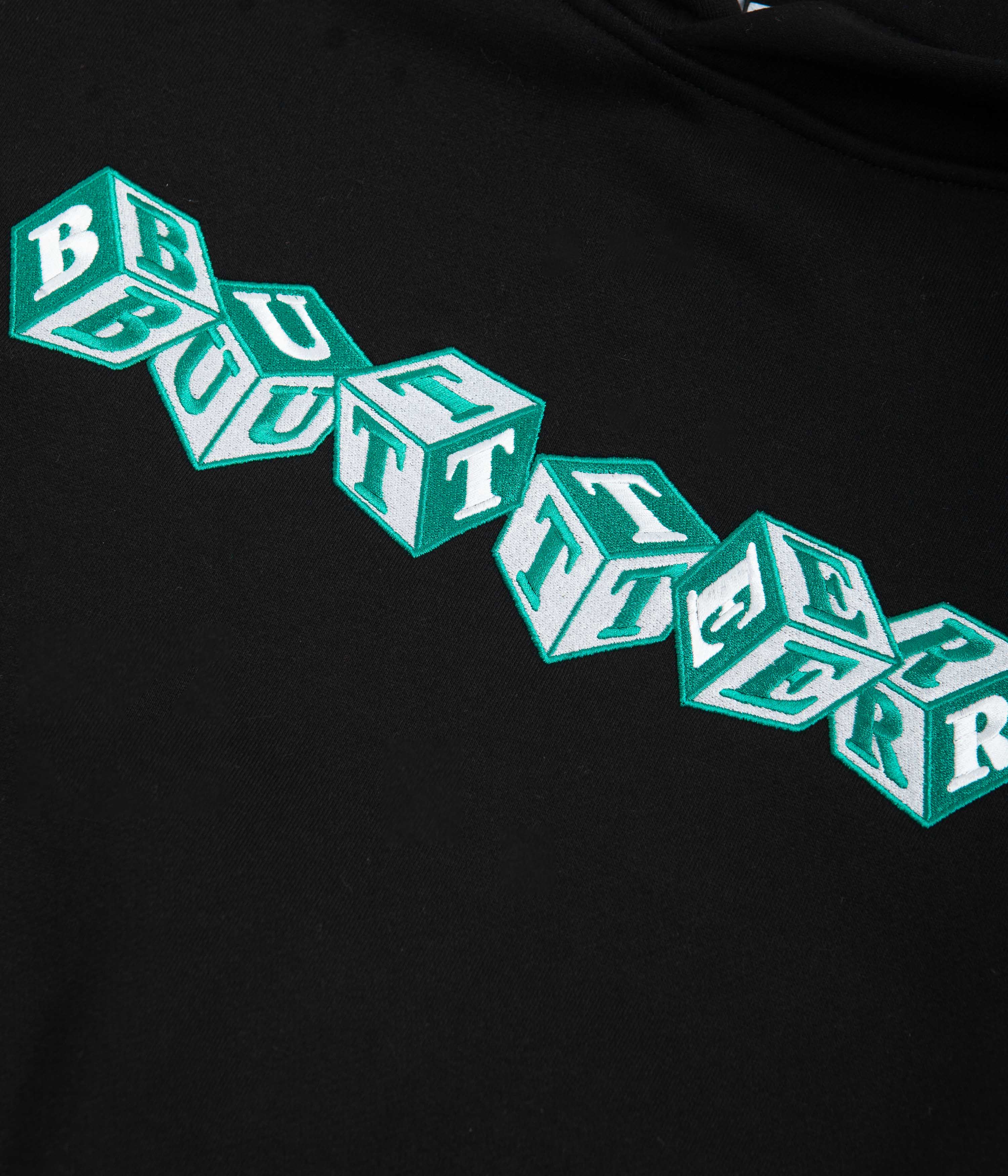 Butter Goods Black Cubes Embroidered Hoodie - A Must - Have!