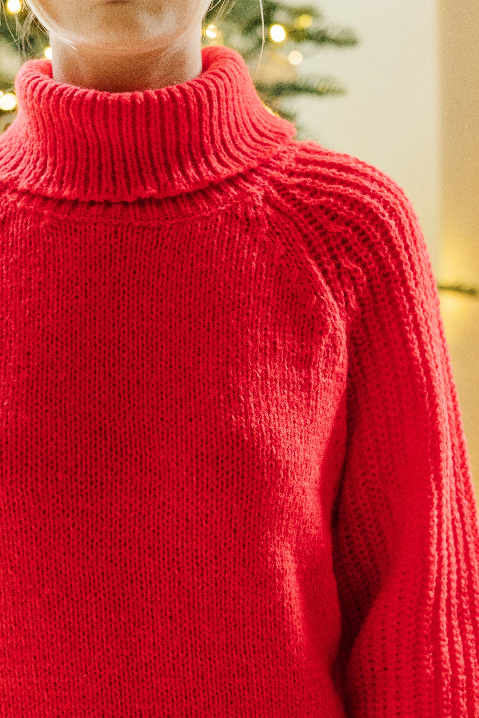 Be Present Red Turtleneck Sweater - Your Cozy Holiday Essential