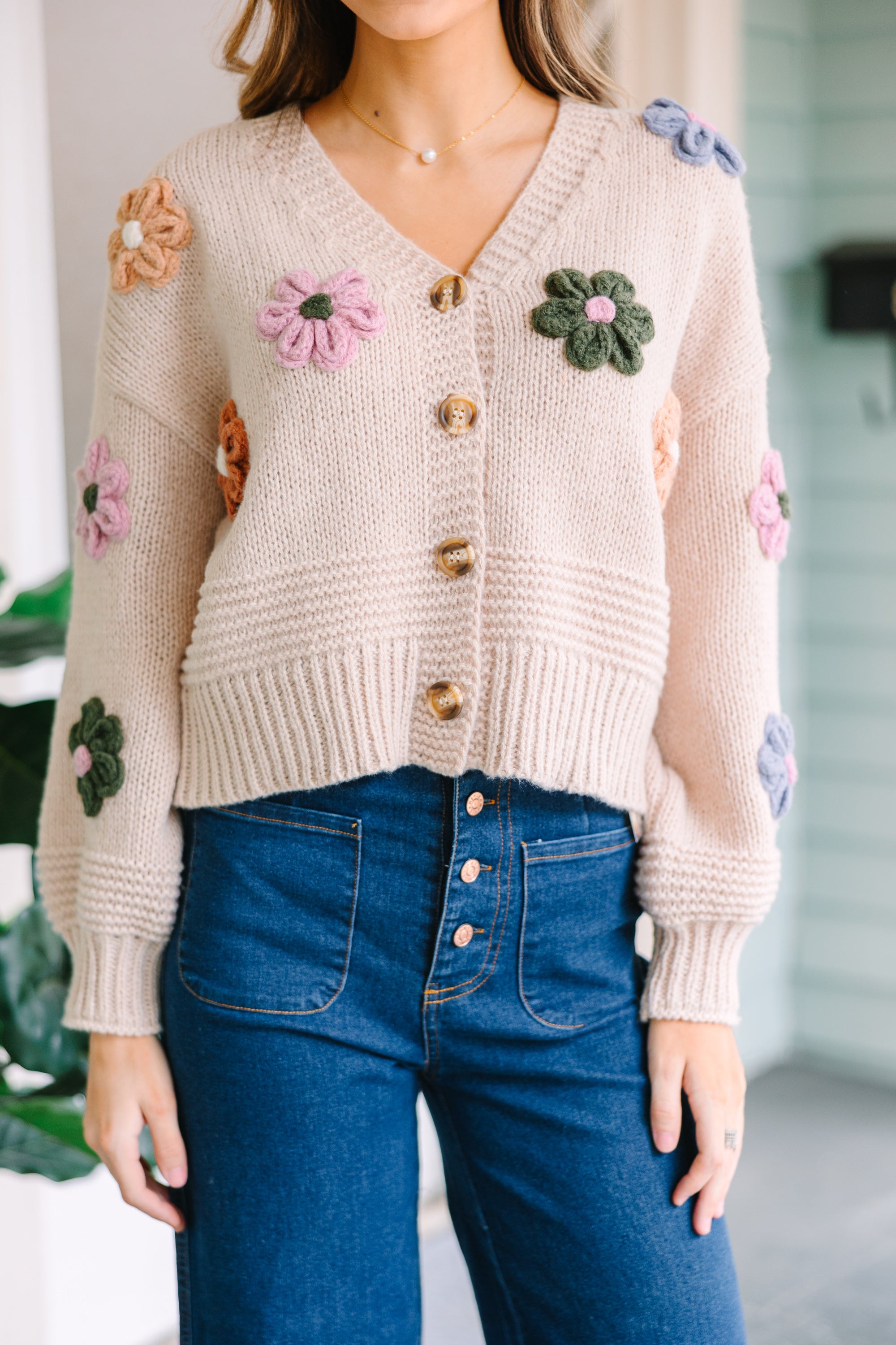 Ecru White Floral Cardigan - Feel Your Best!