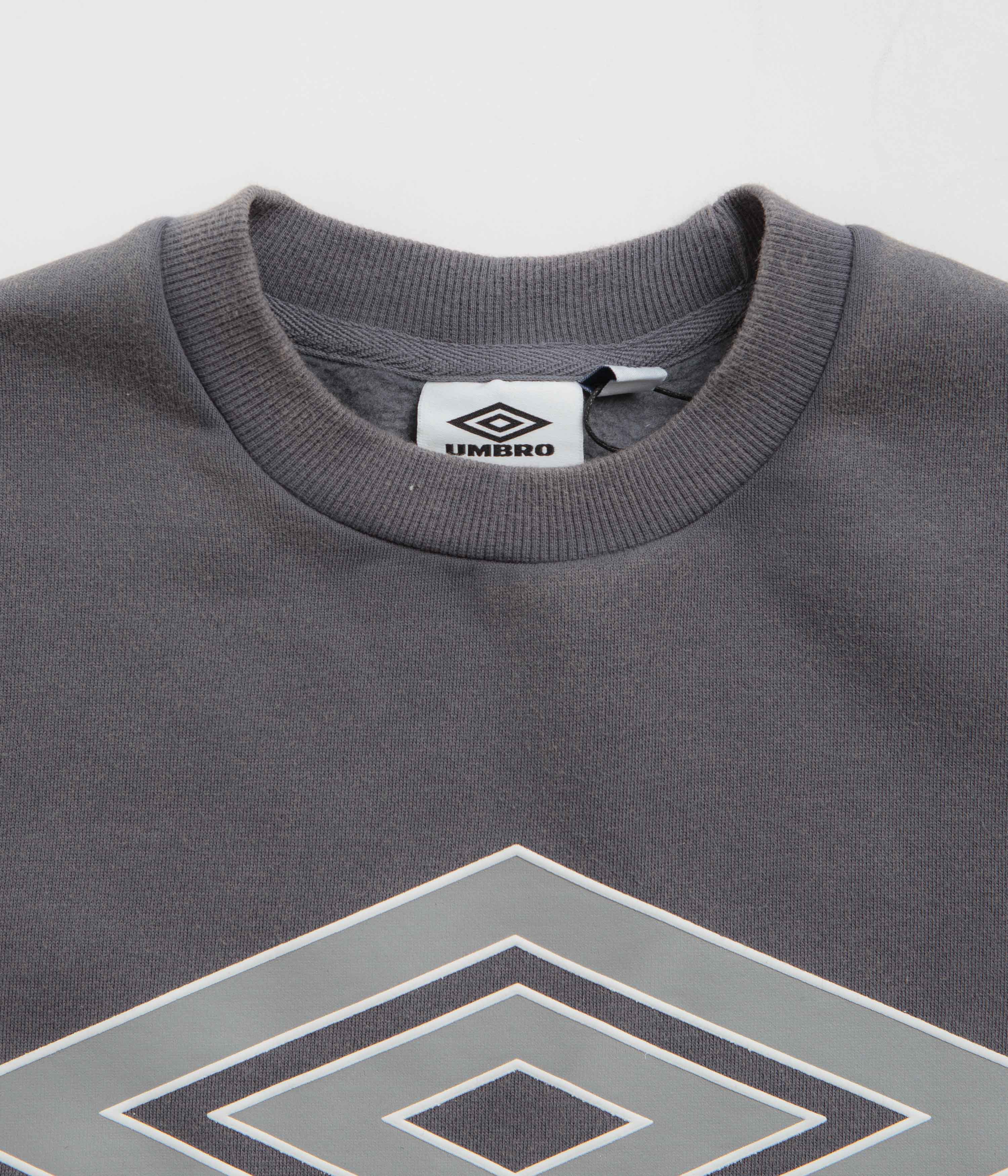 Butter Goods x Umbro Diamond Logo Crewneck Sweatshirt - Washed Slate: A Must-Have!