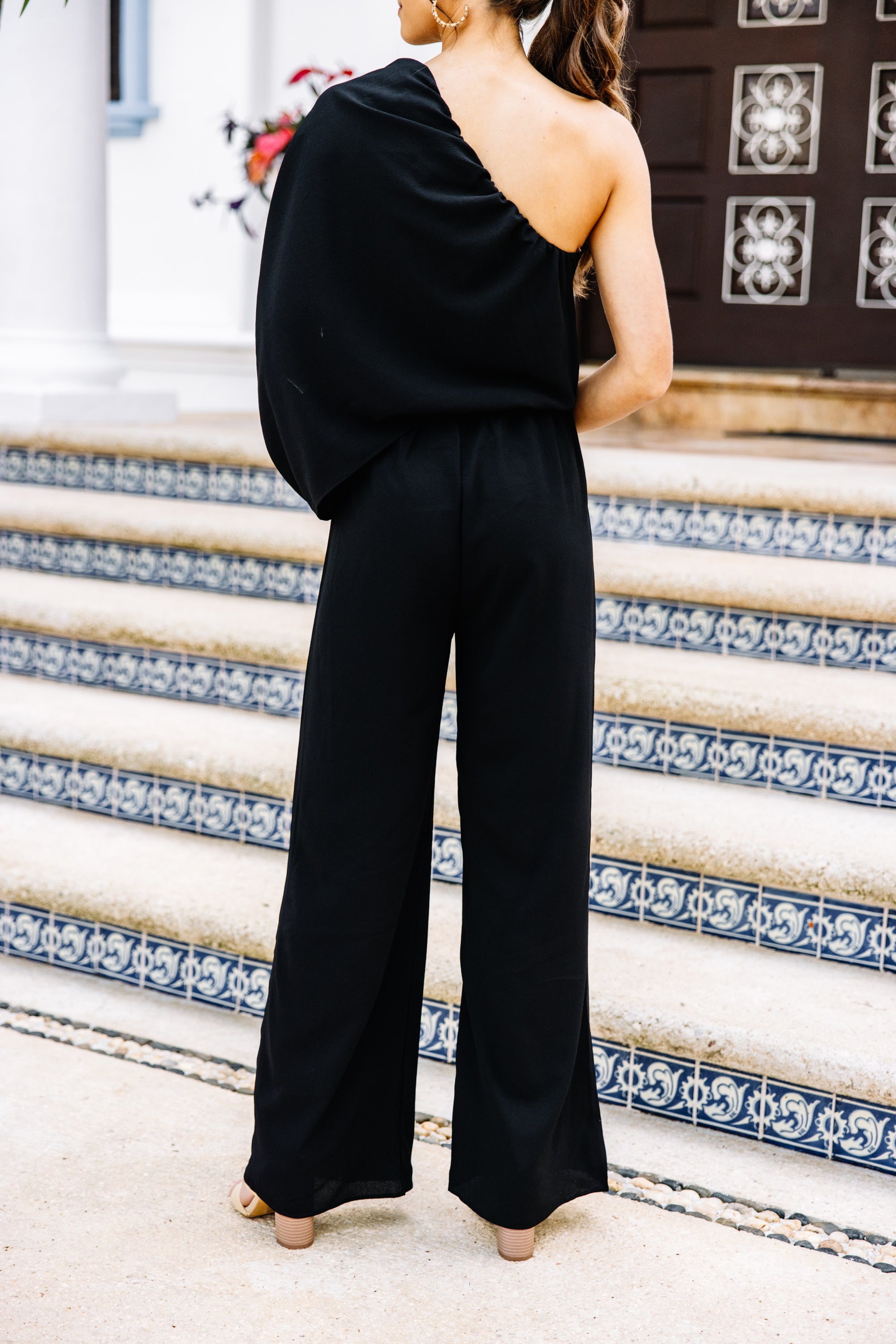 Gorgeous Fab Opportunities Black One Shoulder Jumpsuit