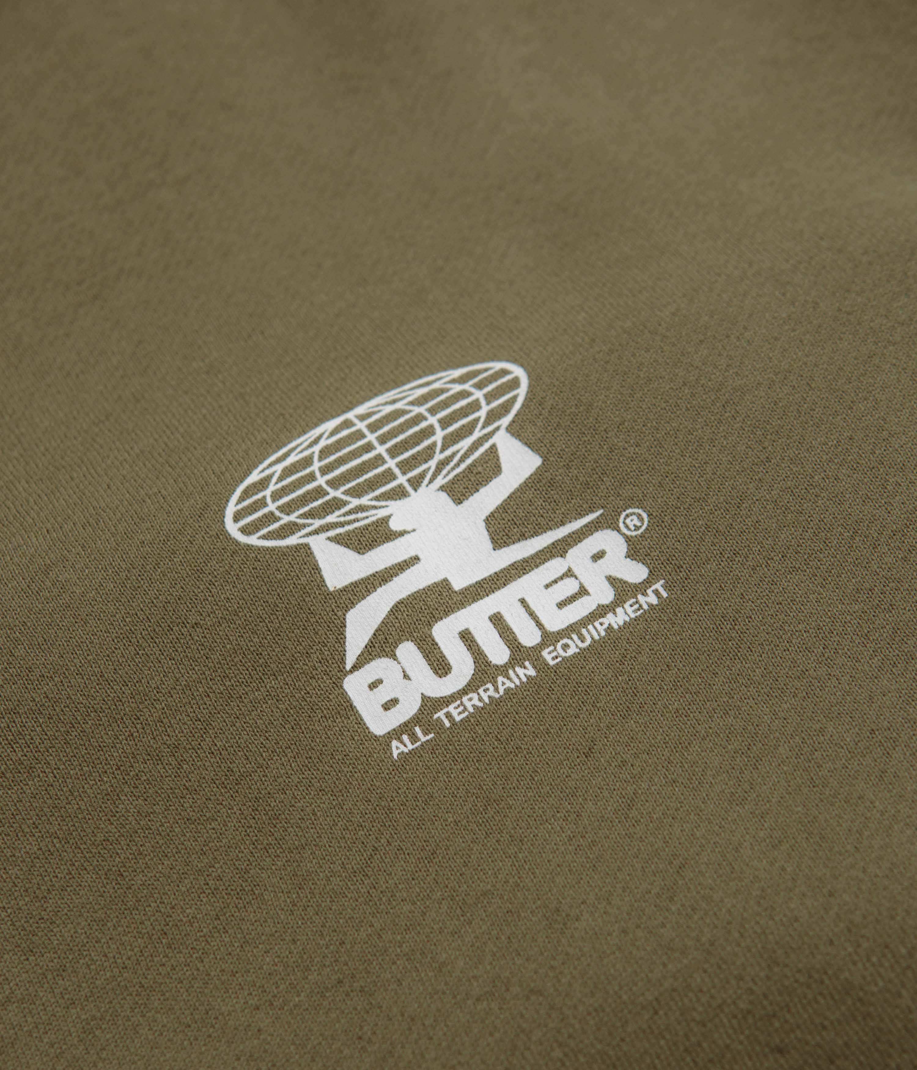 Butter Goods Army Green Terrain Zip - Thru Hoodie: A Skate - Culture Essential