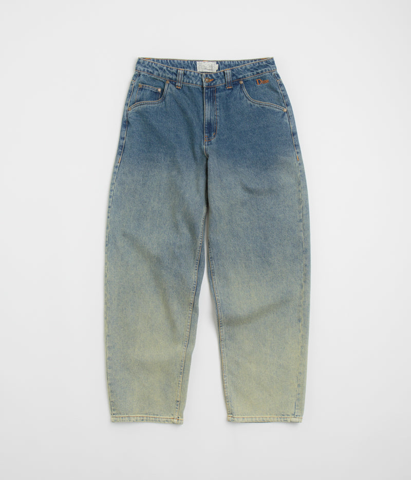 Dime's Stunning Dipped Sandblasted Indigo Classic Baggy Jeans