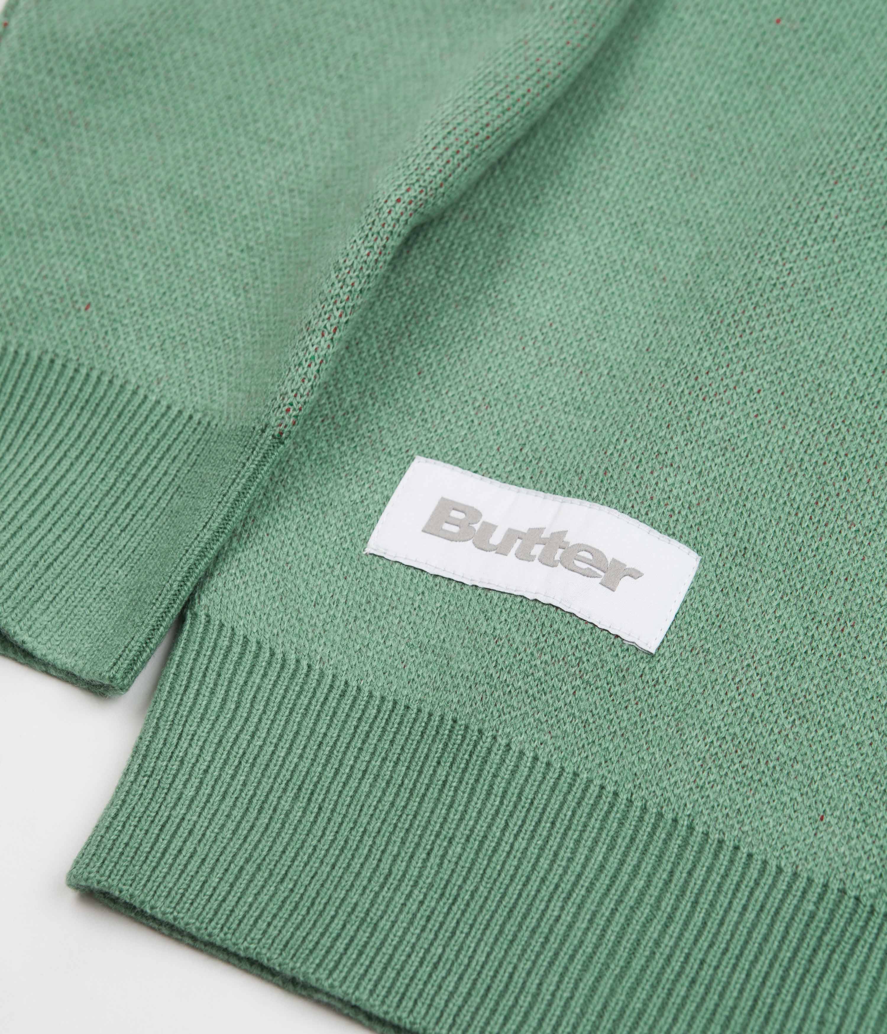 Butter Goods Worm Knitted Sweatshirt - Stunning Teal