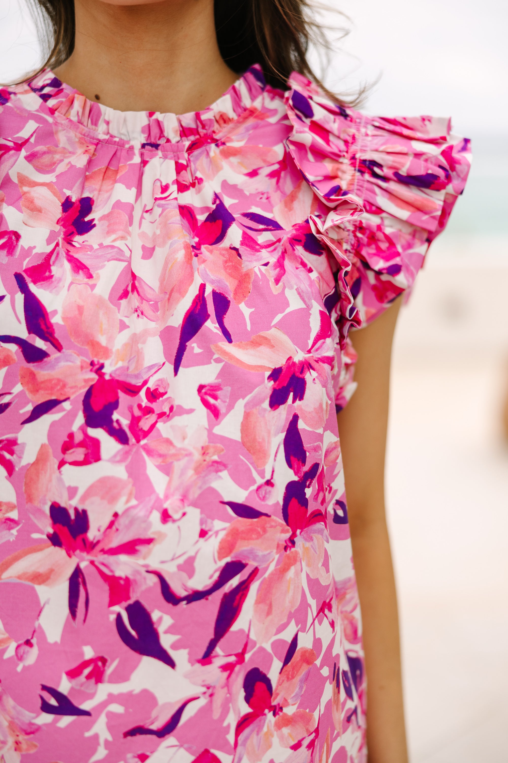 Stunning All Is Well Pink Floral Blouse