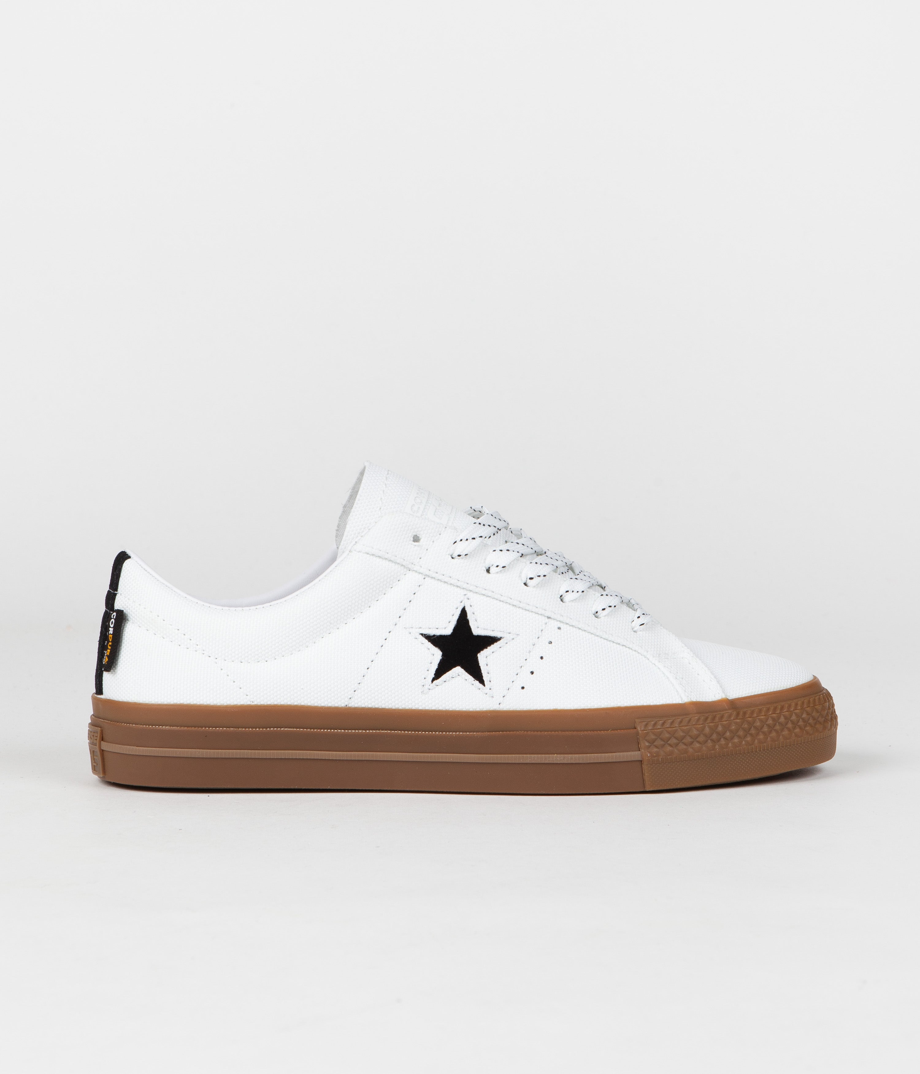 Converse One Star Pro Cordura Canvas Ox Shoes - Stylish White/Black/Dark Gum