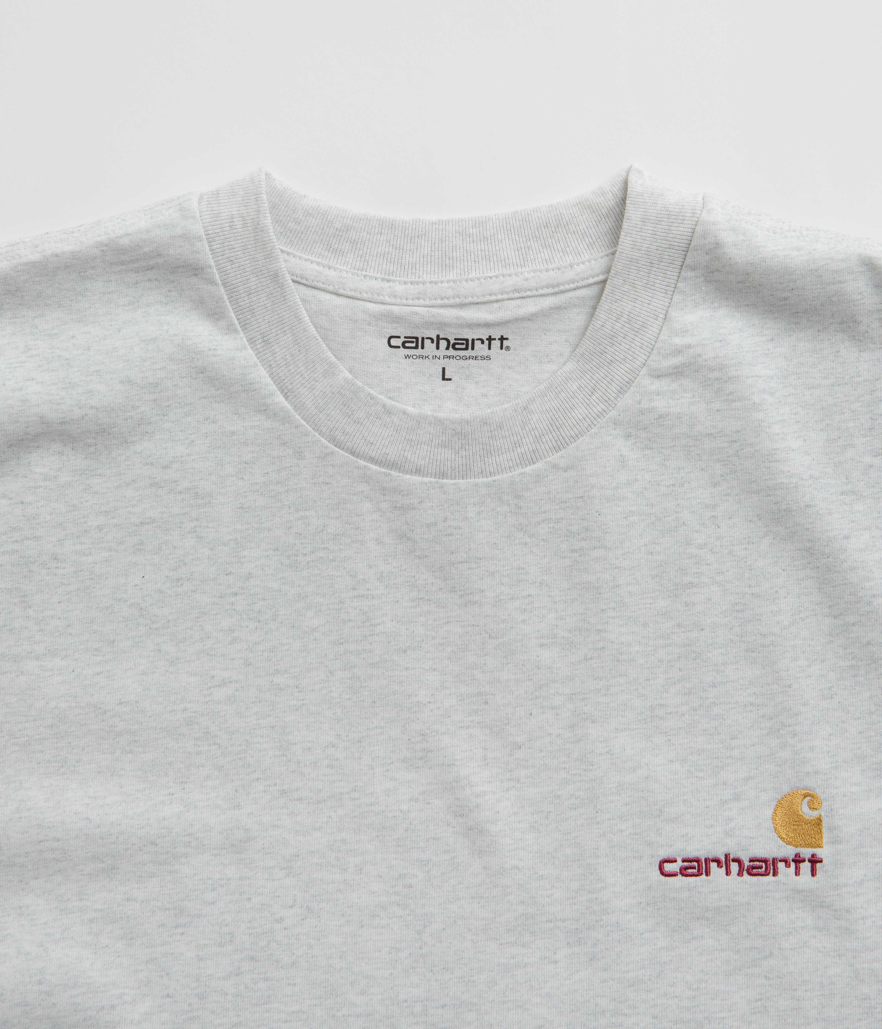 Carhartt's Stunning American Script T-Shirt in Ash Heather
