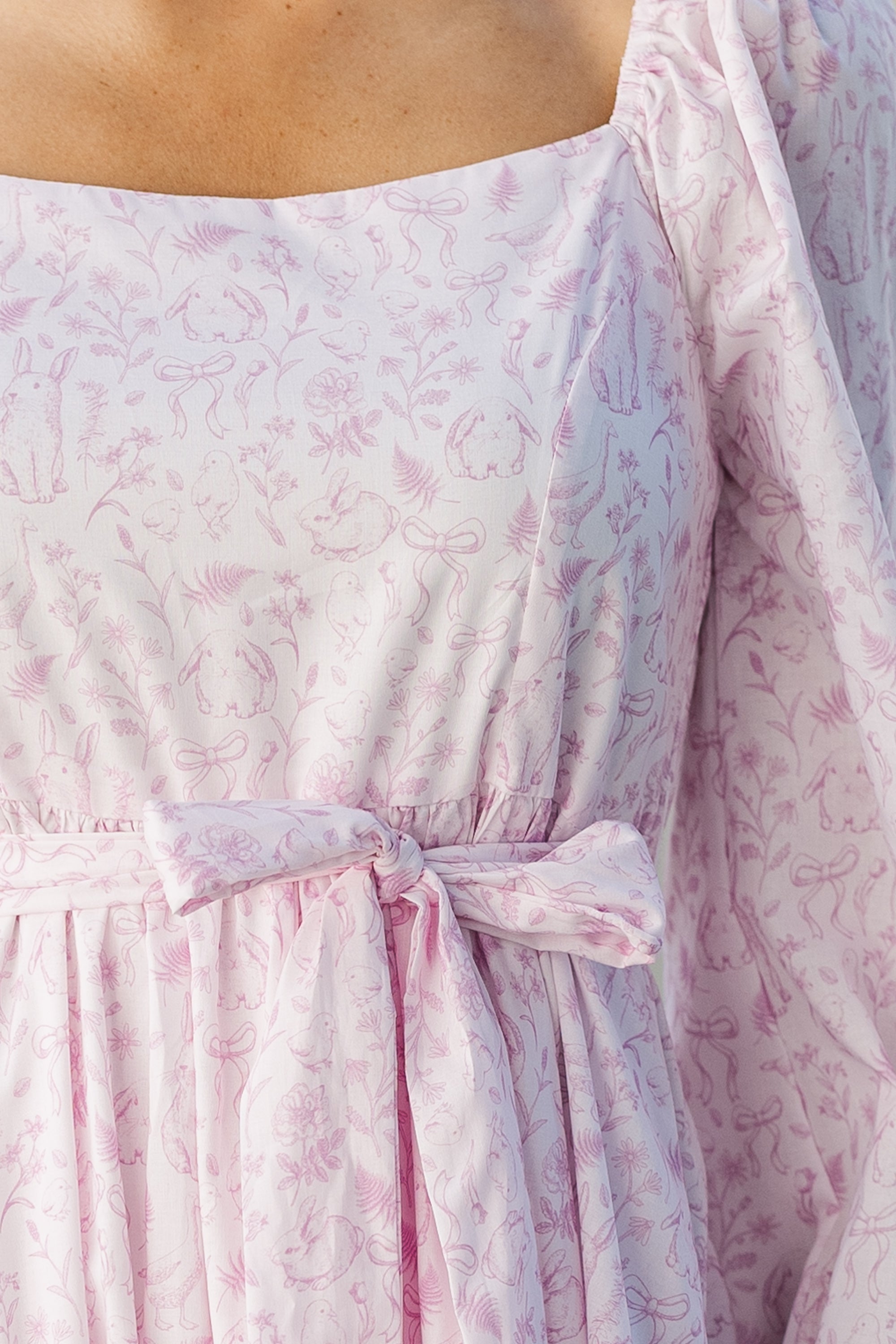Gorgeously Sweet Pink Toile Midi Dress - Irresistible for Special Occasions