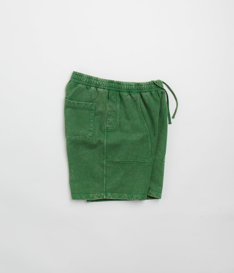 Dime Cyclone French Terry Shorts - Stunning Evergreen Snow Washed