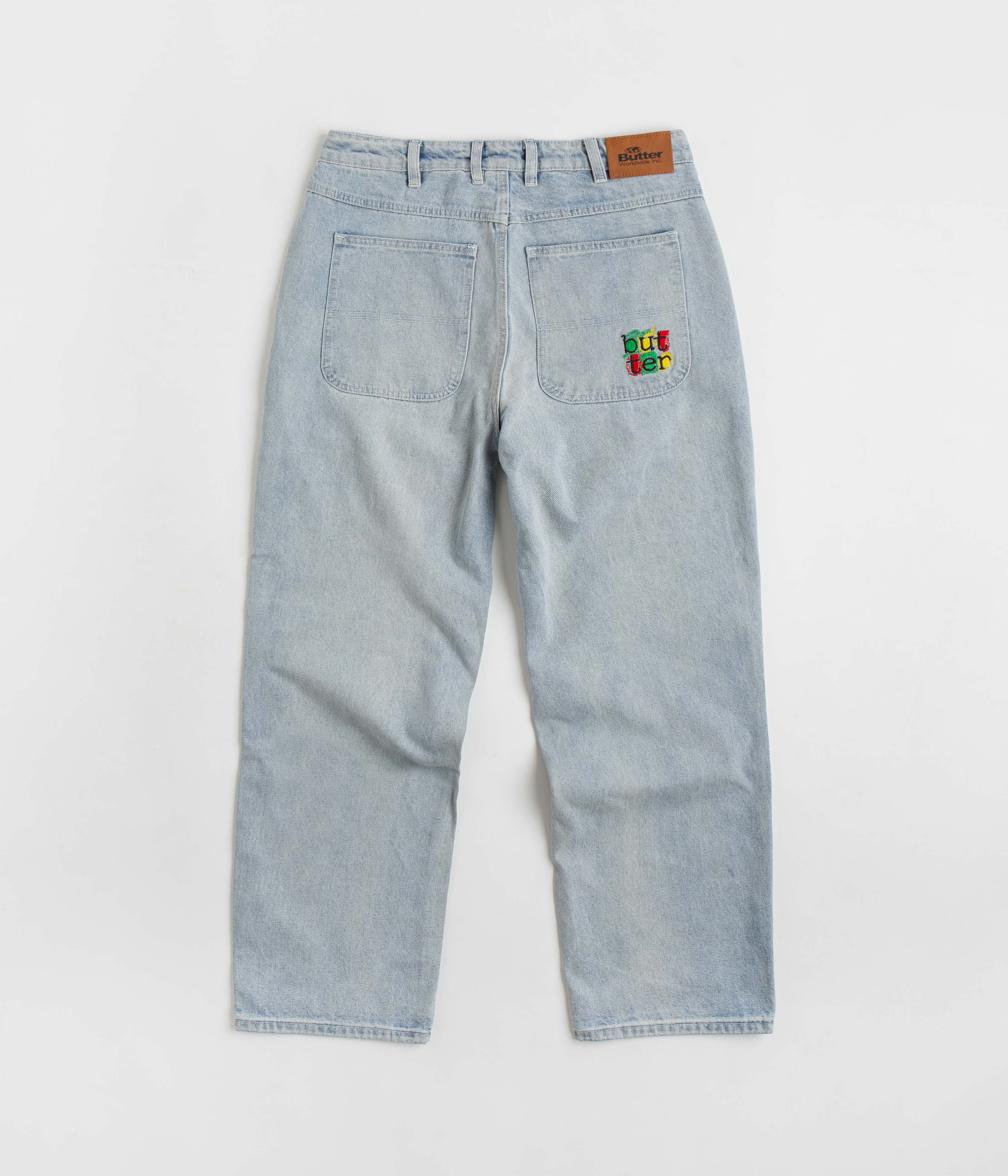 Butter Goods Light Blue Scribble Jeans - Fashionable Skatewear!