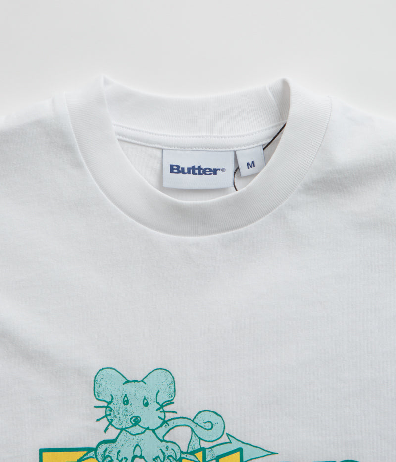 Butter Goods White Rat Logo T-Shirt - A Must-Have!