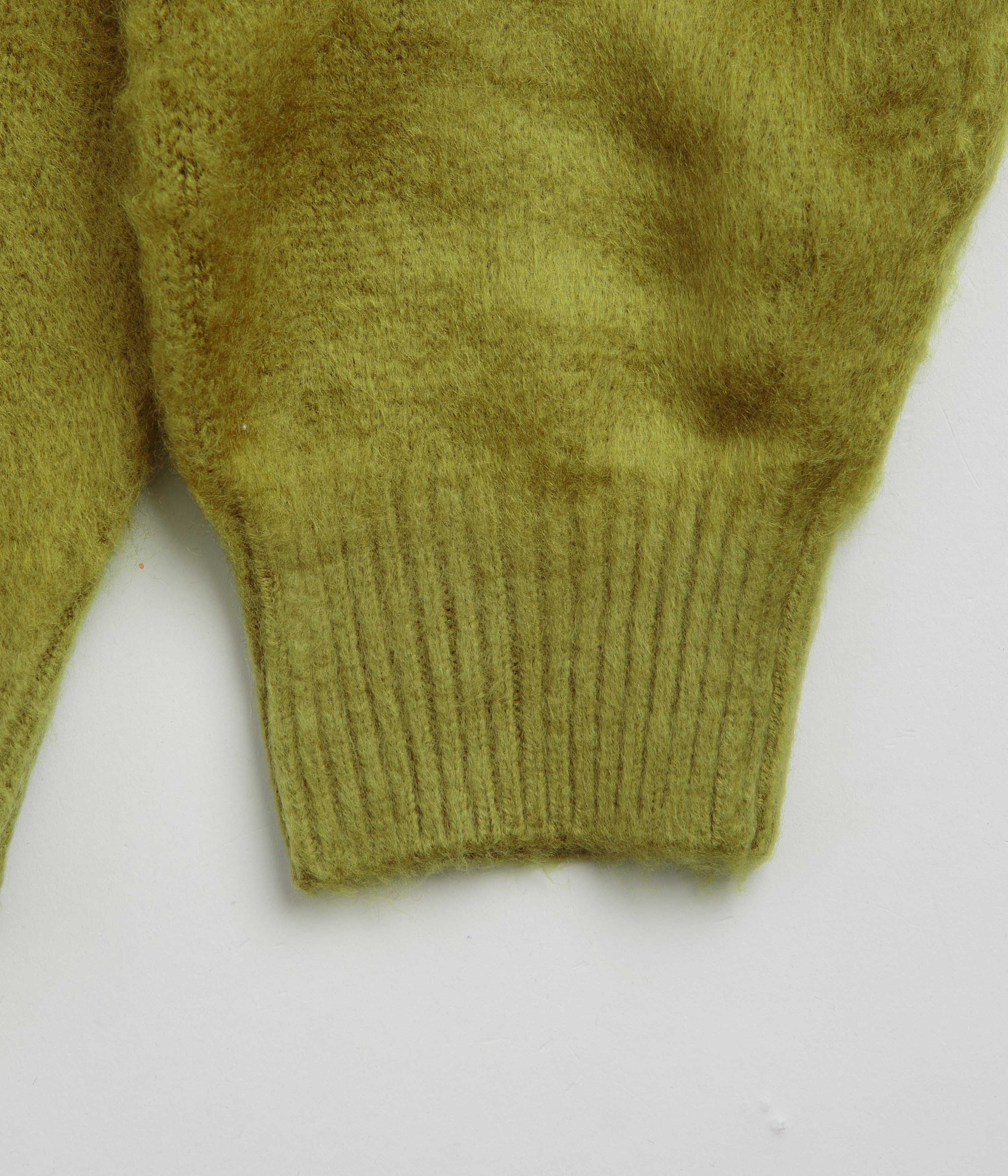 Butter Goods' Stunning Moss Mohair Button - Up Knitted Shirt