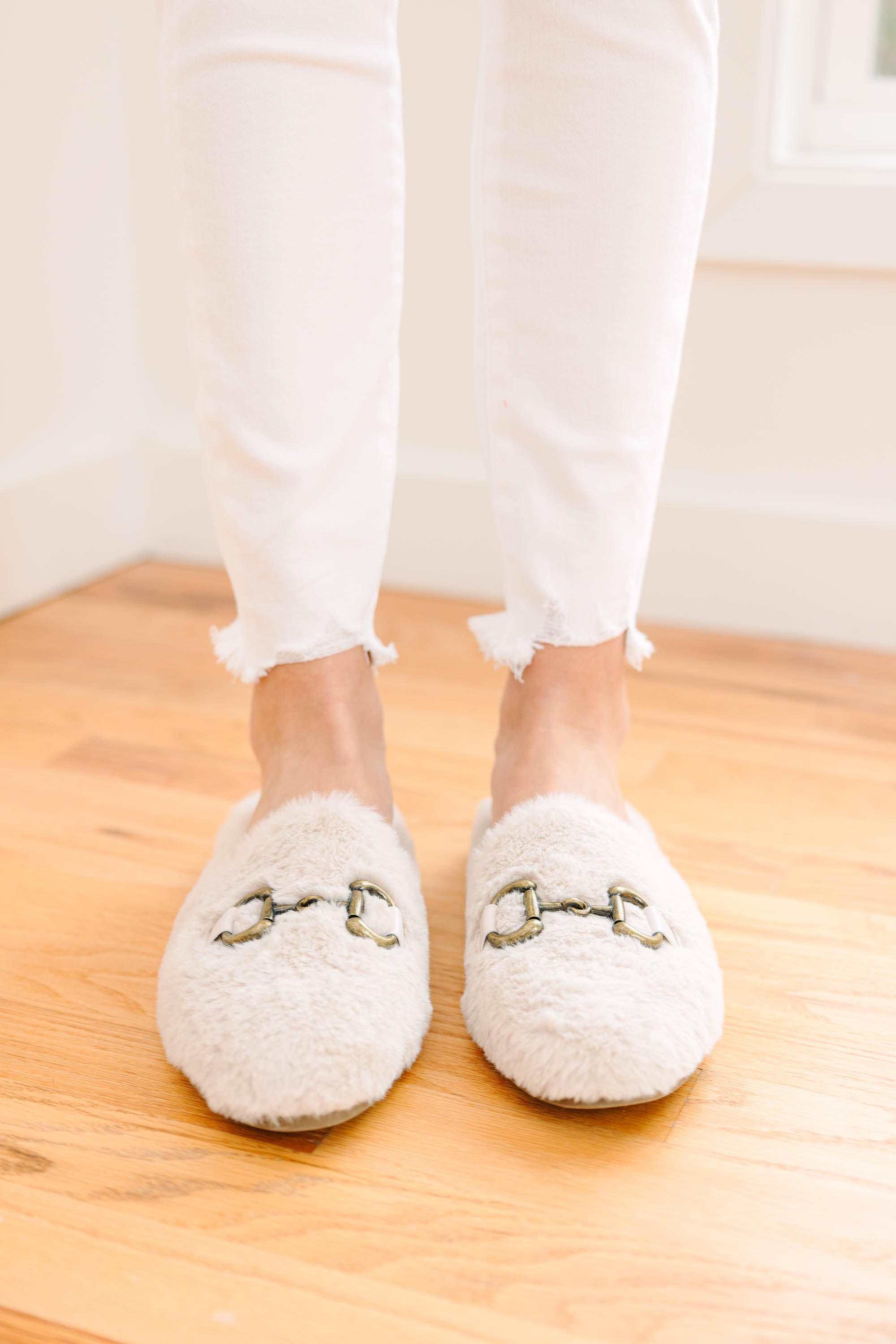 All-In-a-Day's-Work Gray Fuzzy Mules: The Chic Office Must-Have