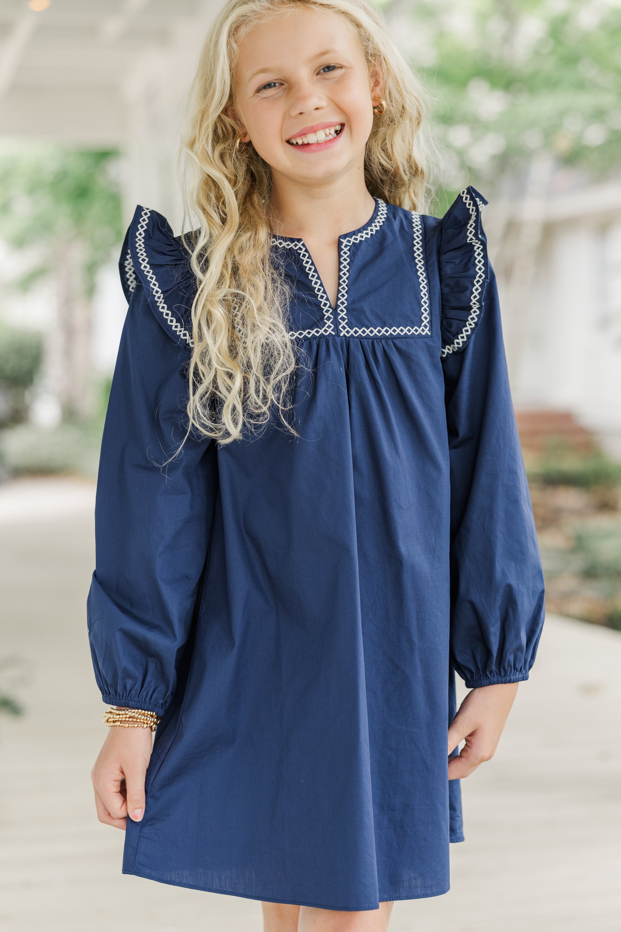 Navy Blue Babydoll Dress: Inspire Your Little Girl to See It Through!