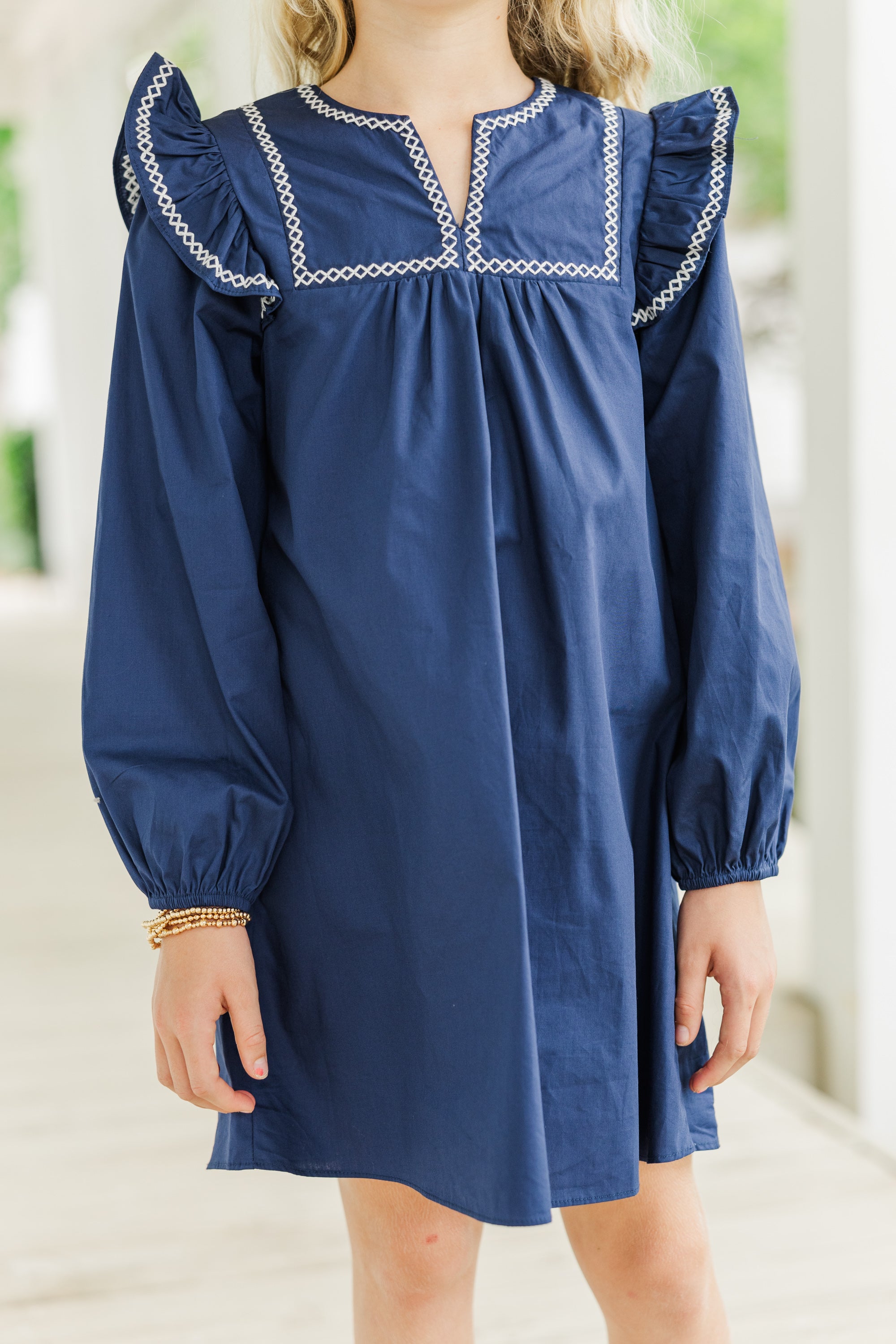 Navy Blue Babydoll Dress: Inspire Your Little Girl to See It Through!